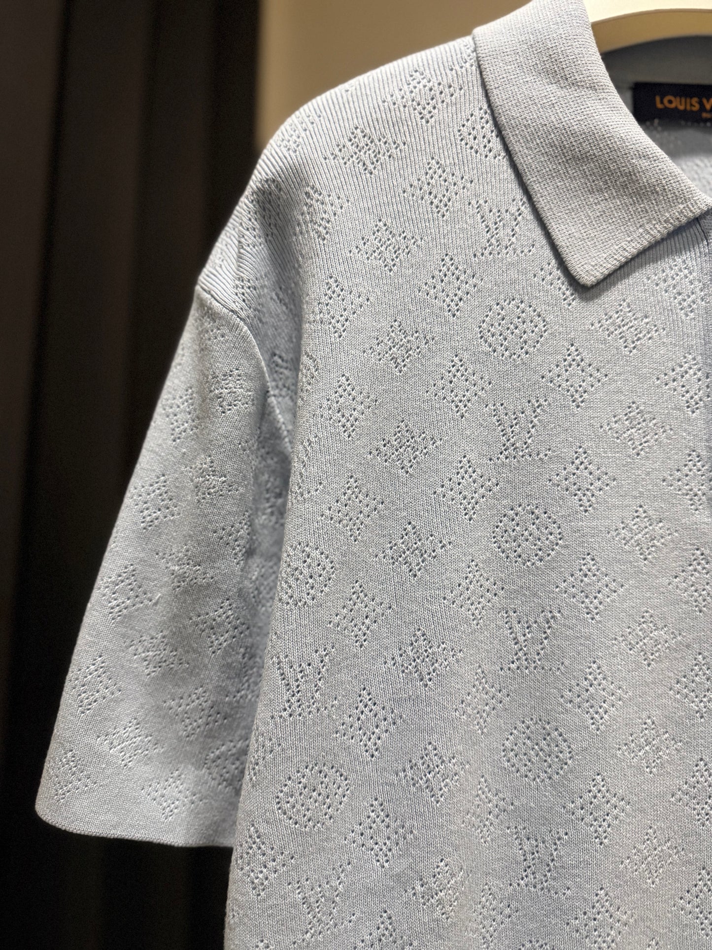 Louis Vuitton Pointelle Polo Shirt (Blue)
