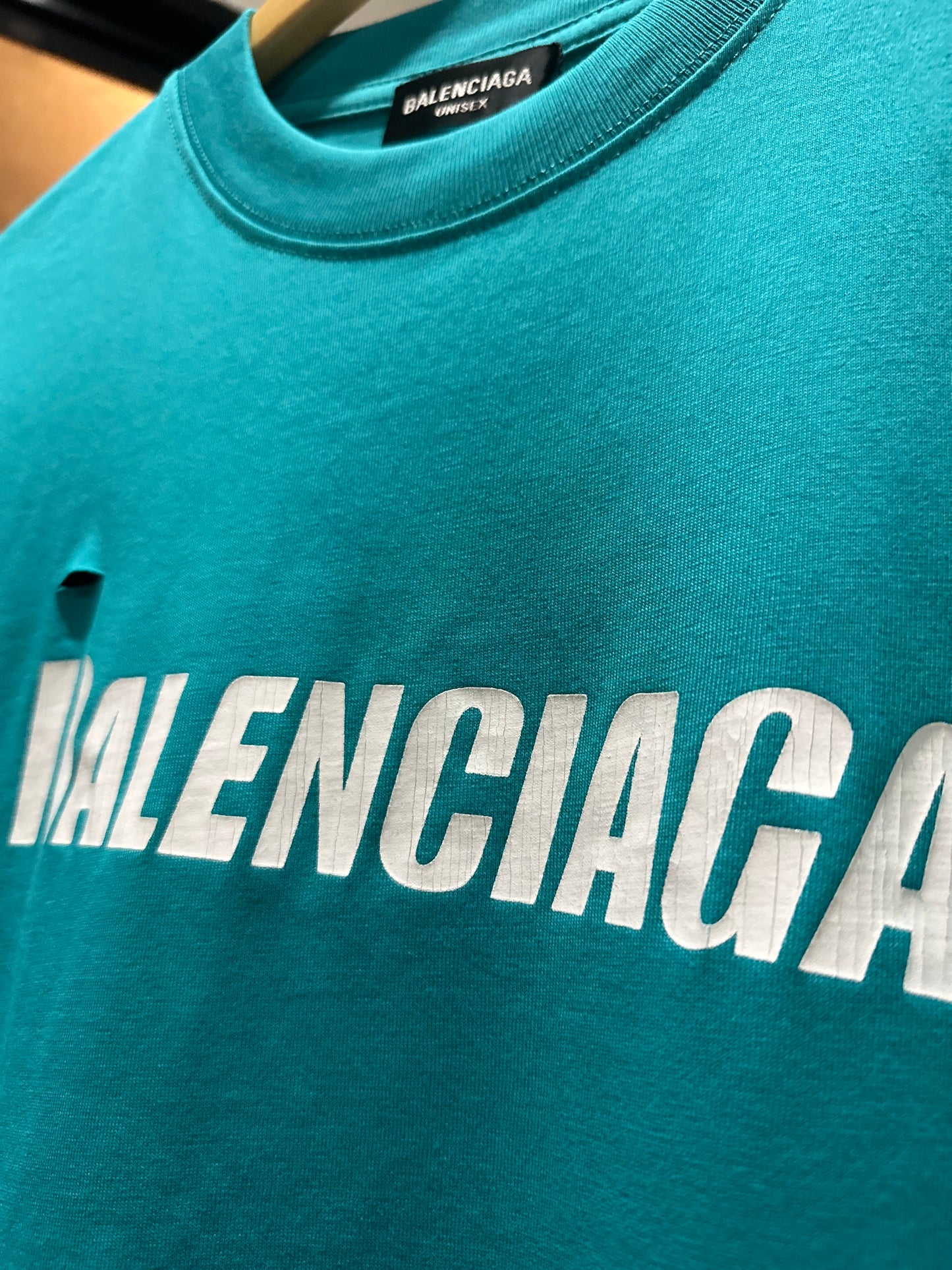 Balenciaga Caps T-Shirt (Teal)