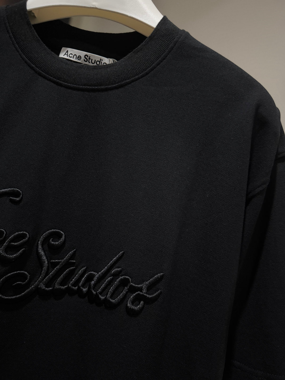 Acne Studios Embroidered Logo T-Shirt (Black)