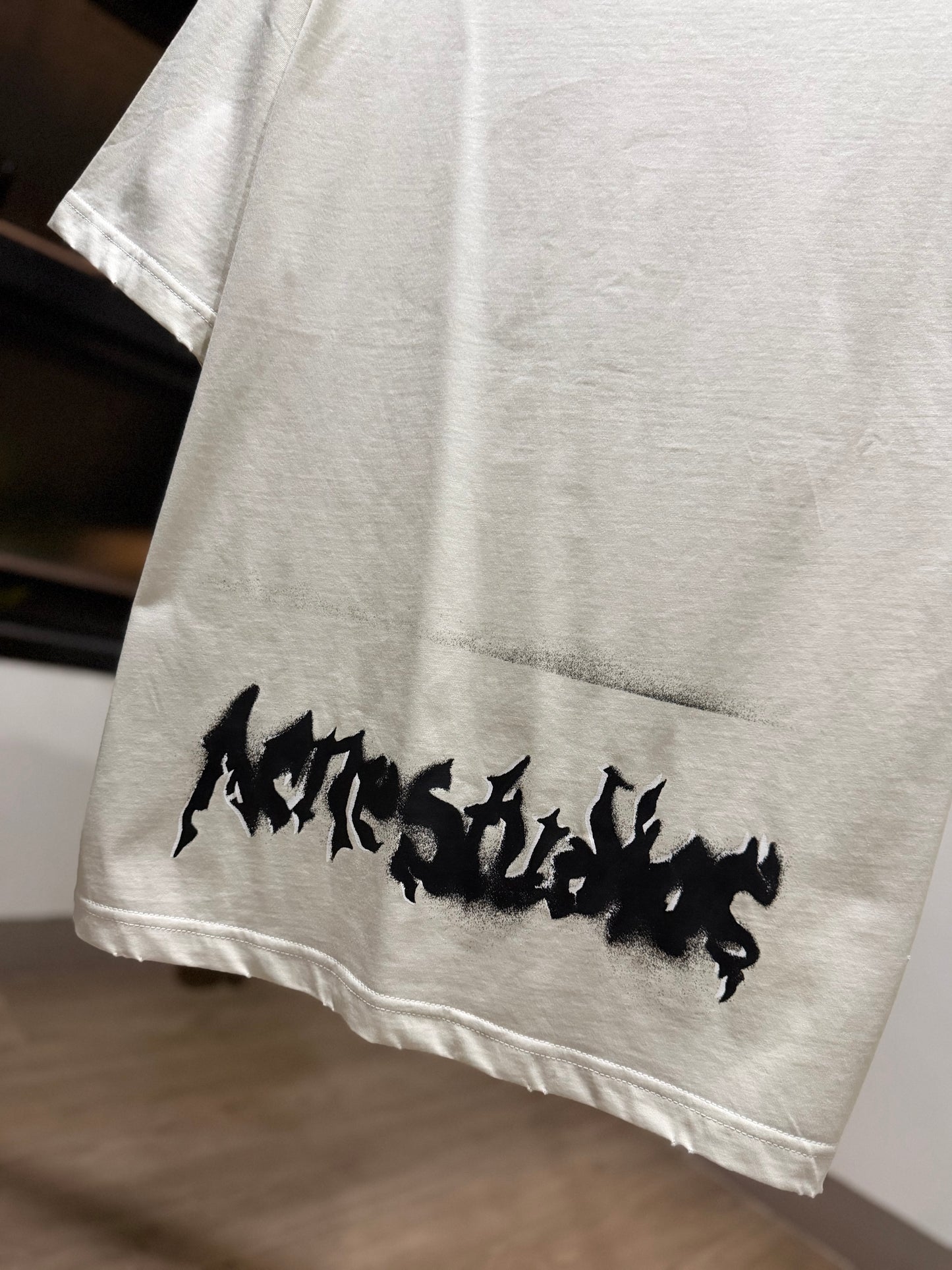 Acne Studios Gothic Logo T-Shirt (Dusty White)