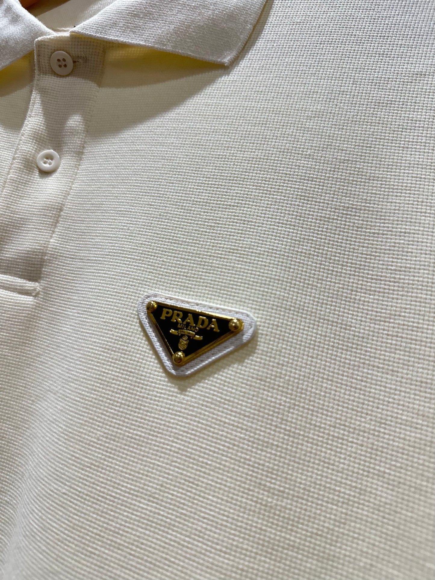Prada Polo Shirt (Waffle/Cream)