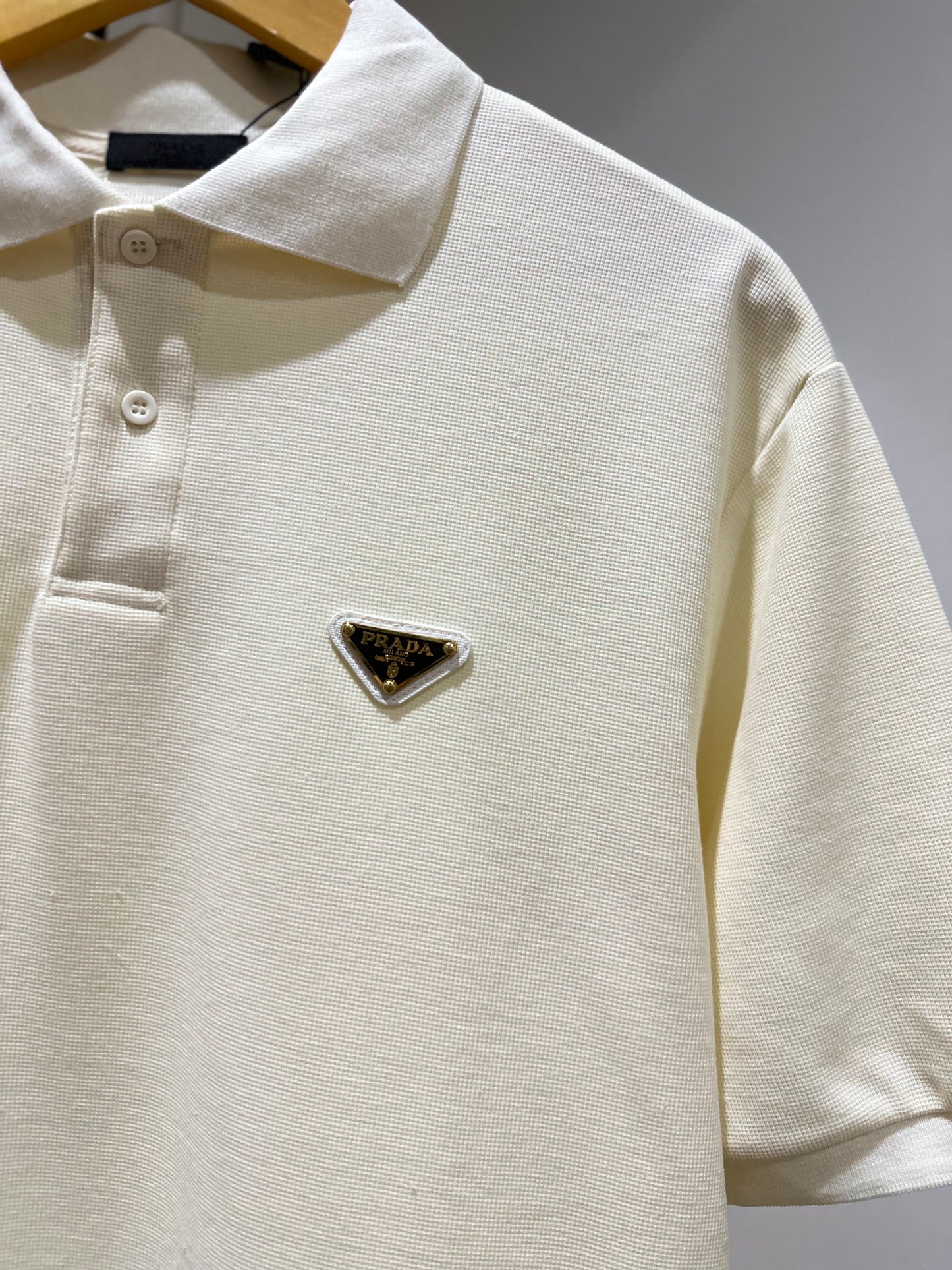 Prada Polo Shirt (Waffle/Cream)