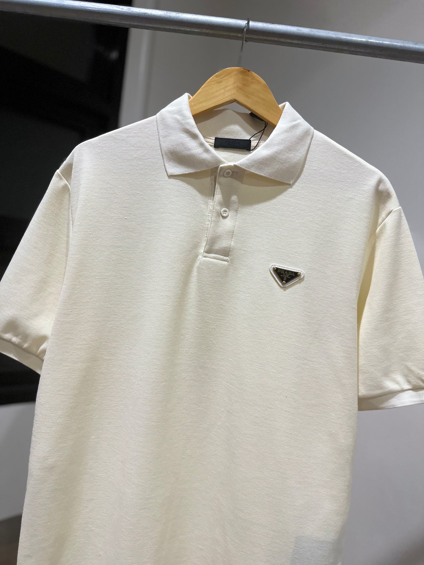 Prada Polo Shirt (Waffle/Cream)