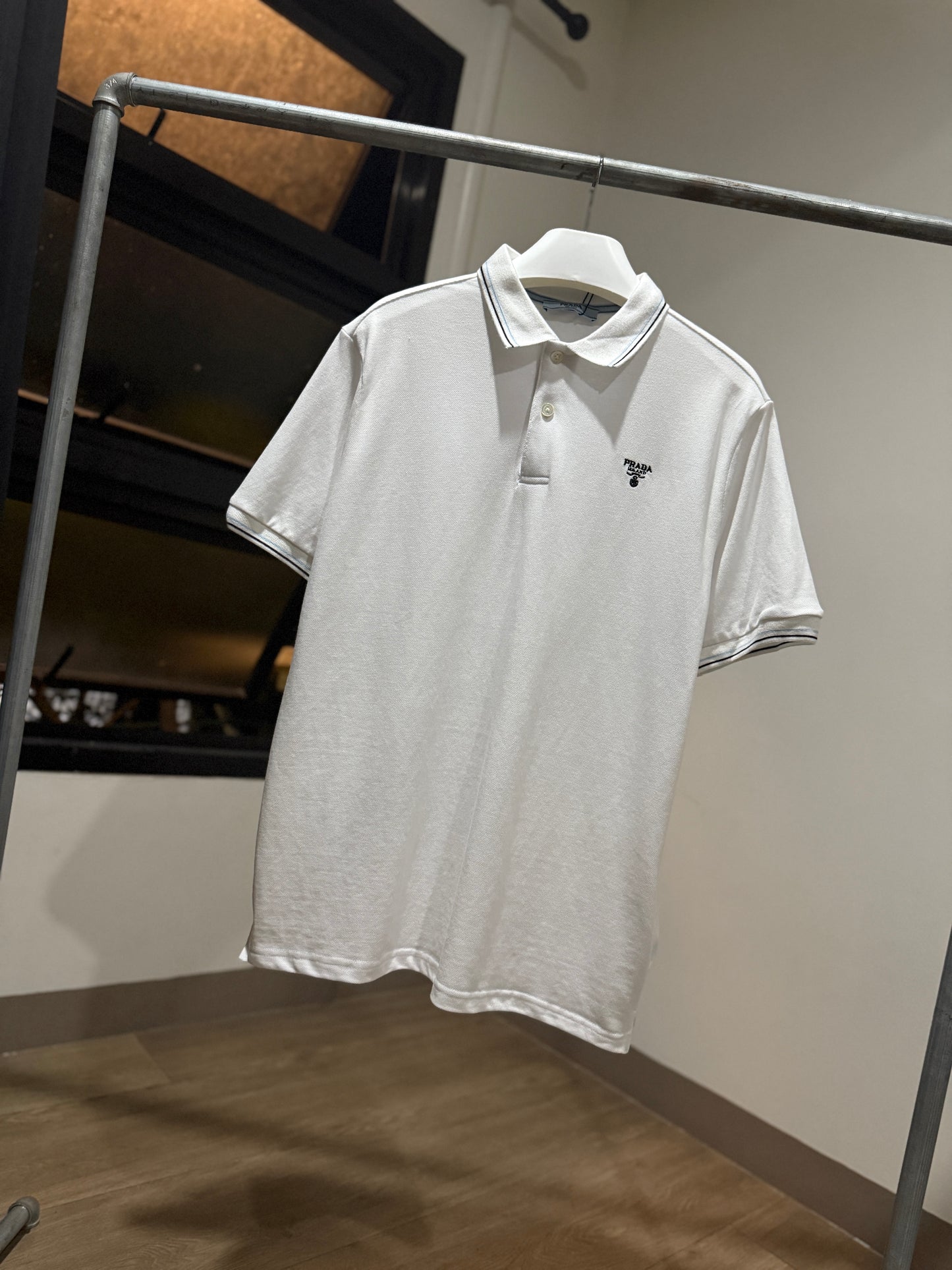 Prada Pique Polo Shirt (White)