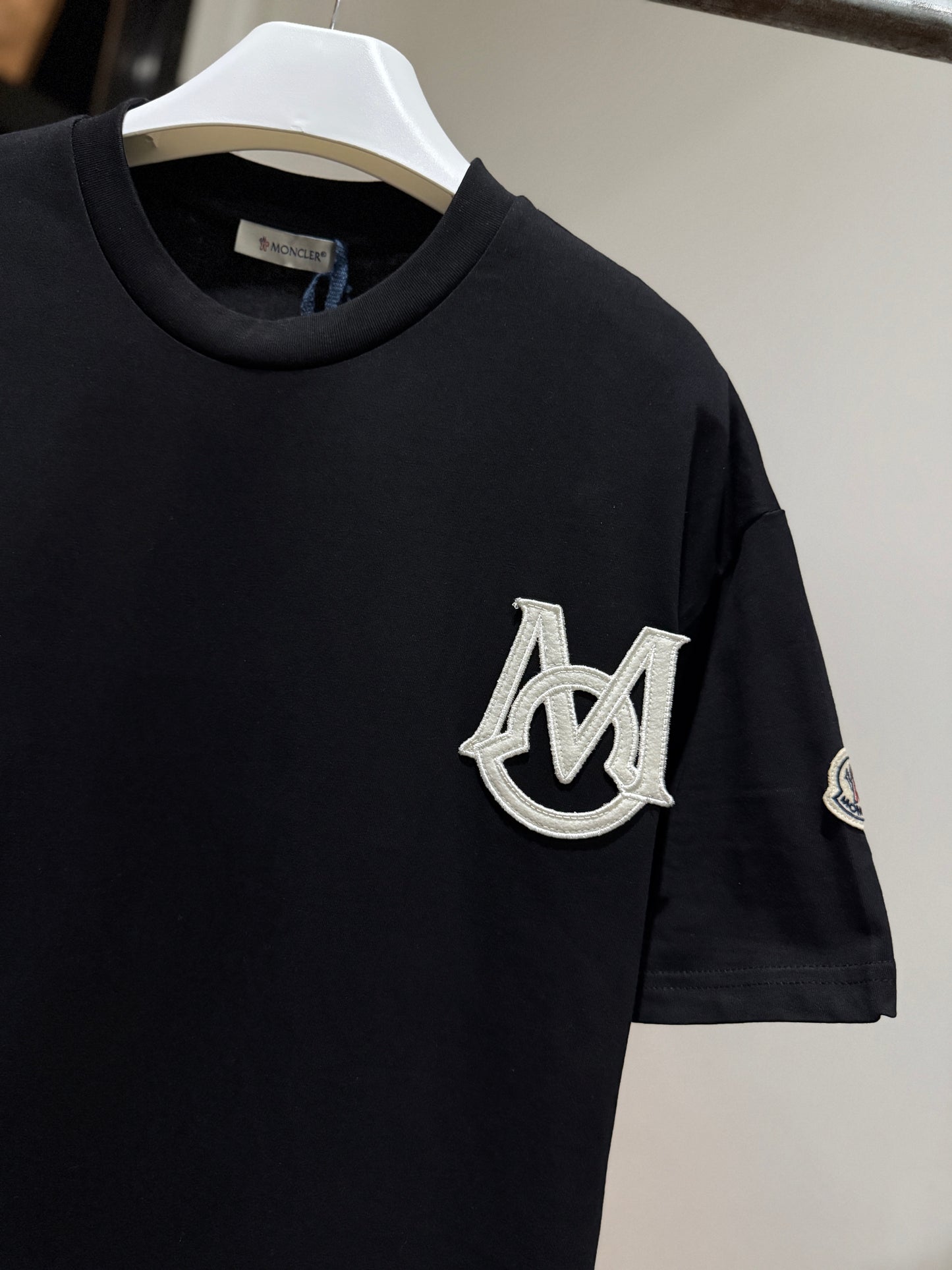 Moncler Logo Patch T-Shirt (Black)