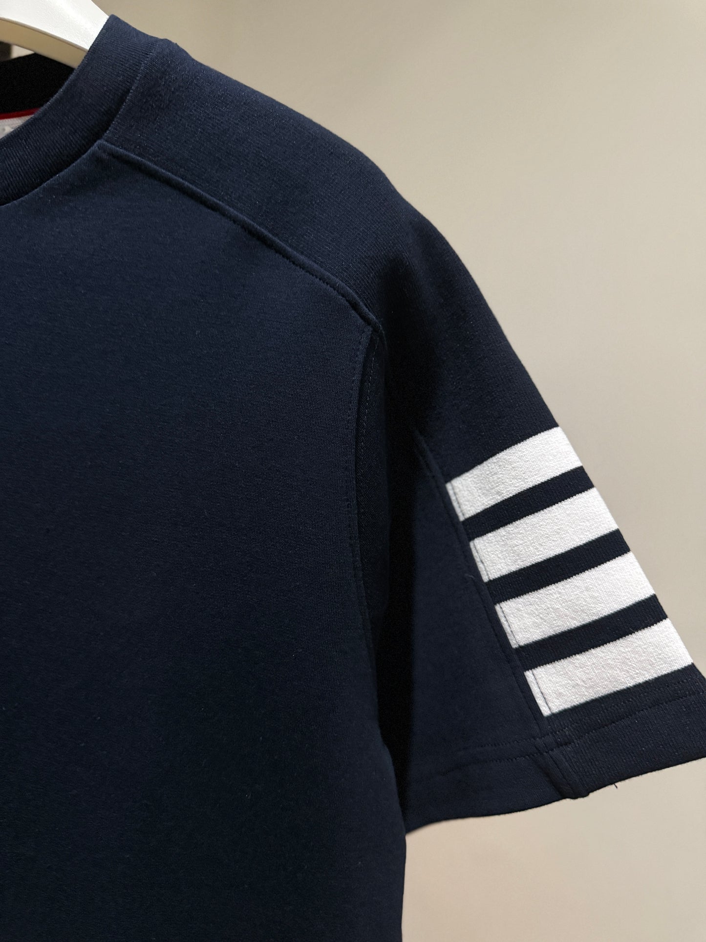 Thom Browne Short Sleeve 4-Bar T-Shirt (Navy)