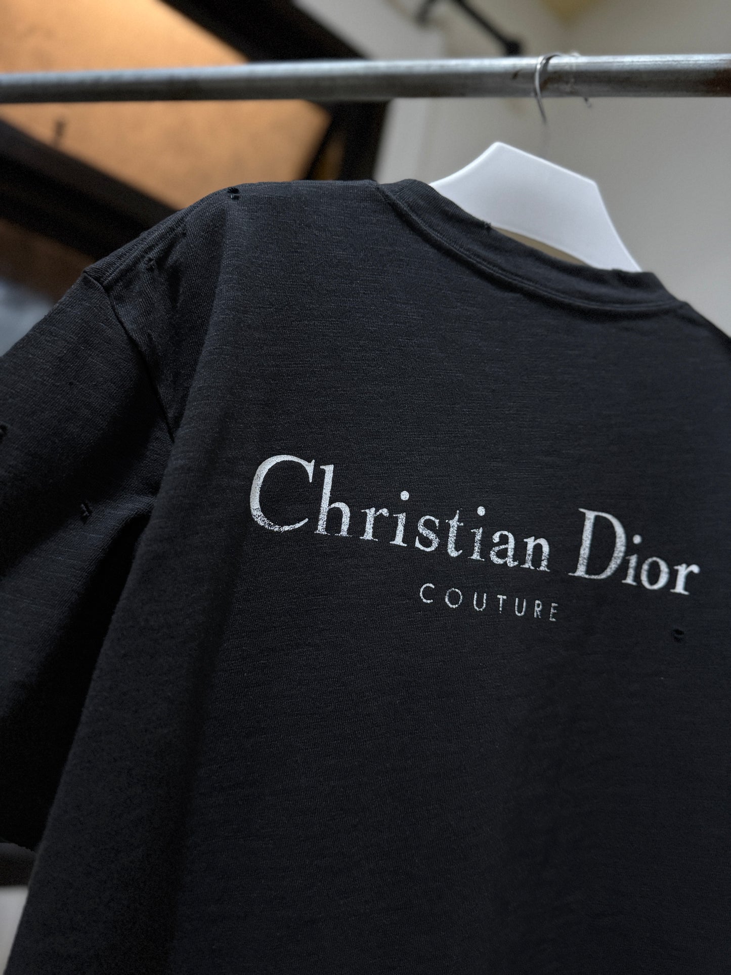 Dior Distressed T-Shirt (Black)
