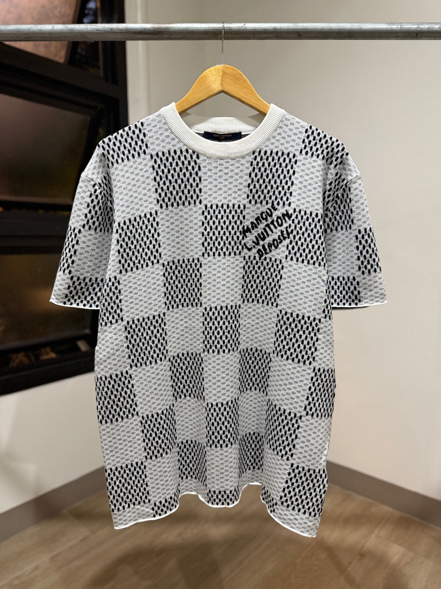 Louis Vuitton Damier Knitted Short-Sleeved T-Shirt