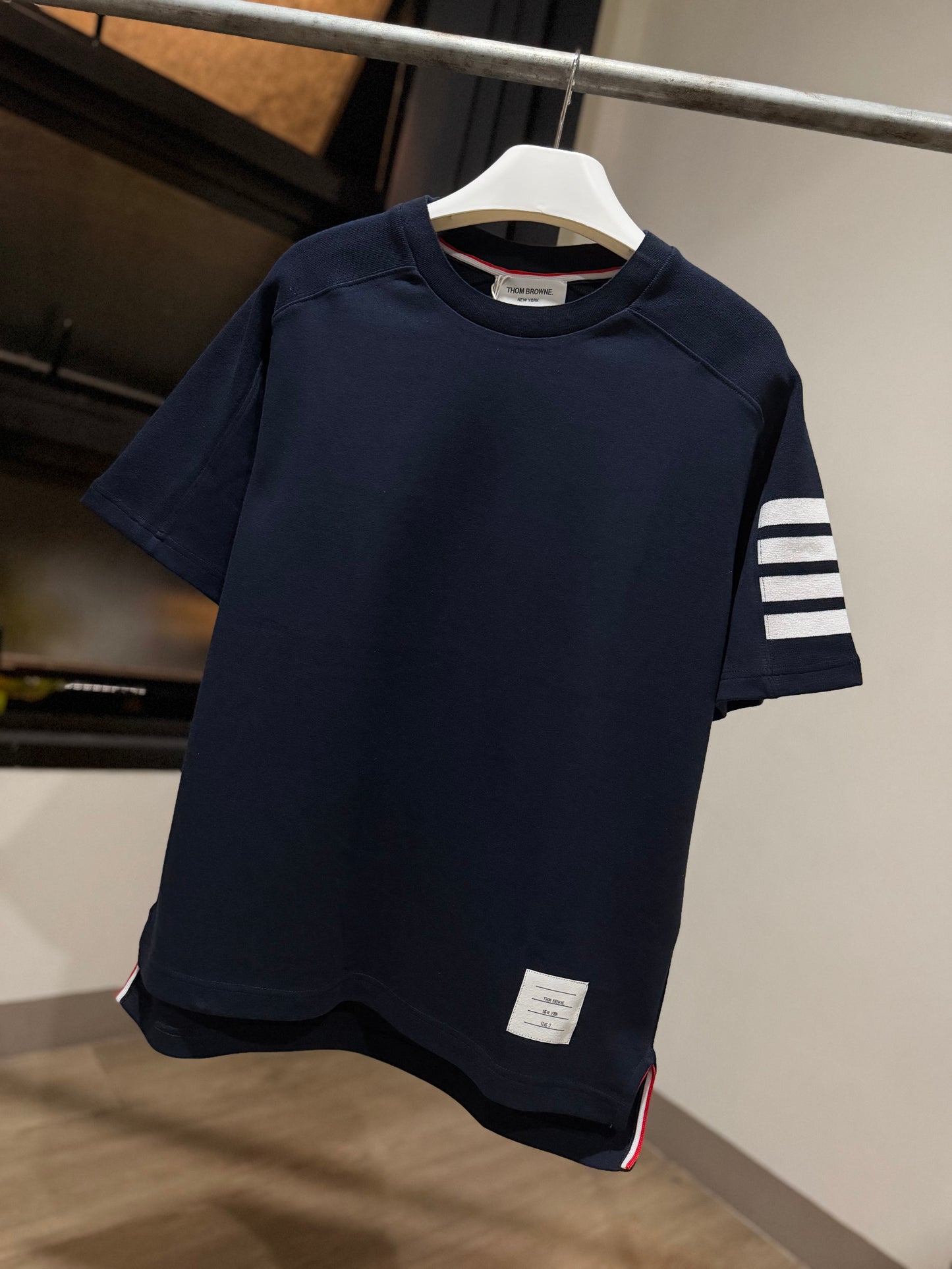 Thom Browne 4-Bar Crewneck (Navy)