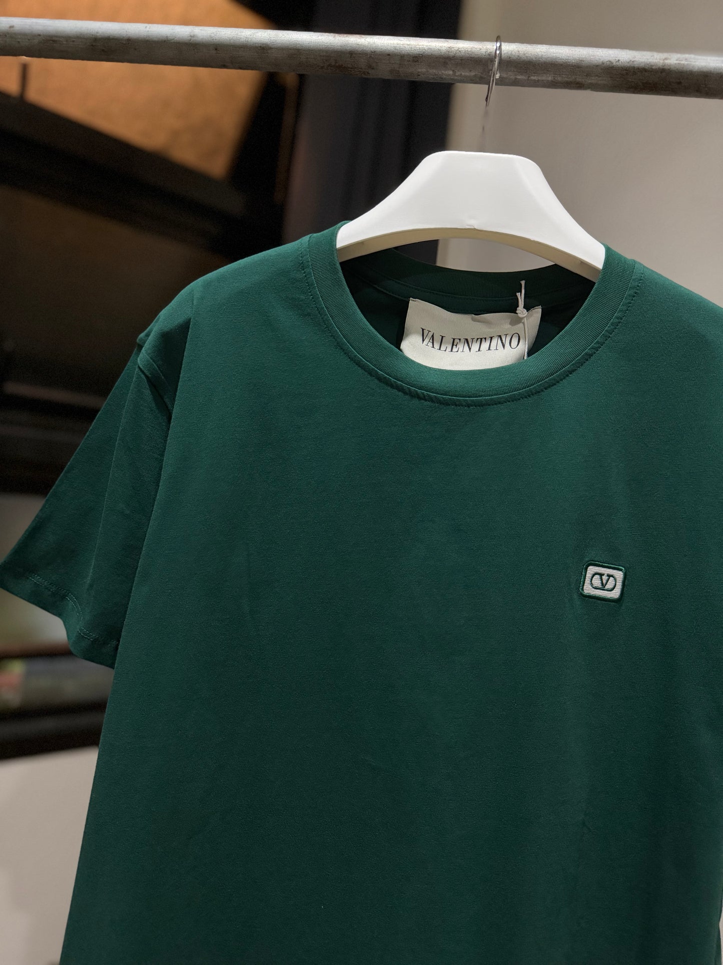 Valentino V Logo Cotton T-Shirt (Green)