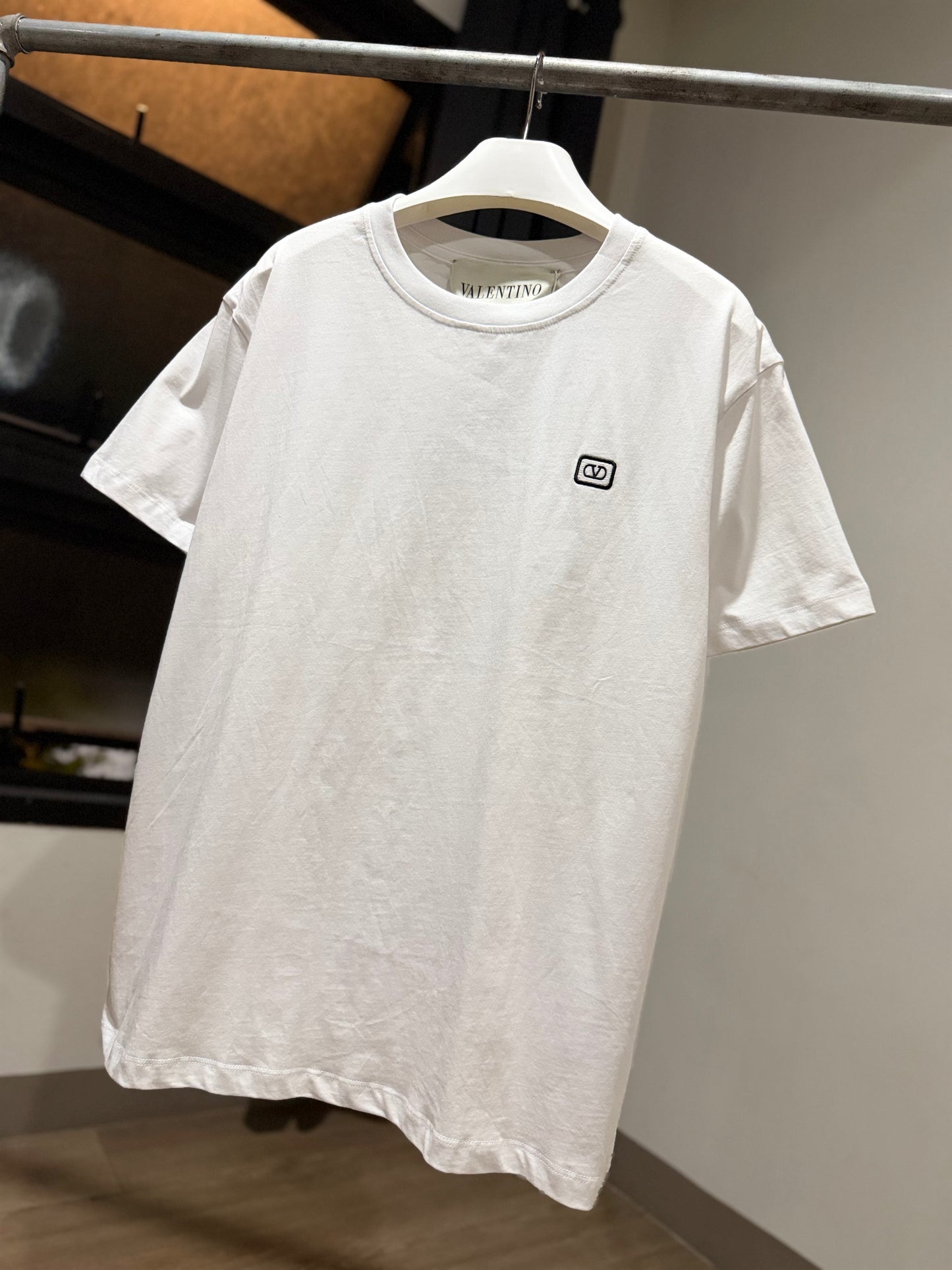 Valentino V Logo Cotton T-Shirt (White)