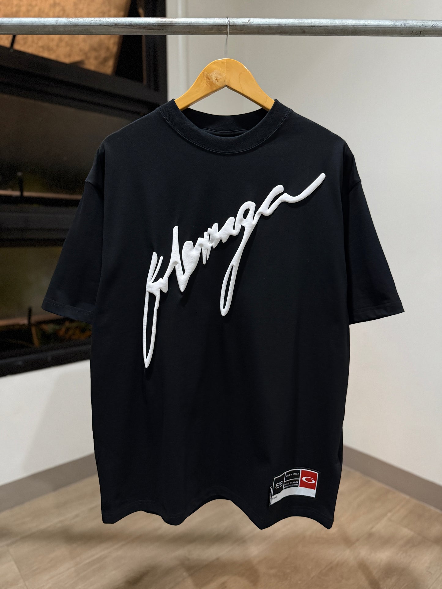 Balenciaga Script T-Shirt (Black)