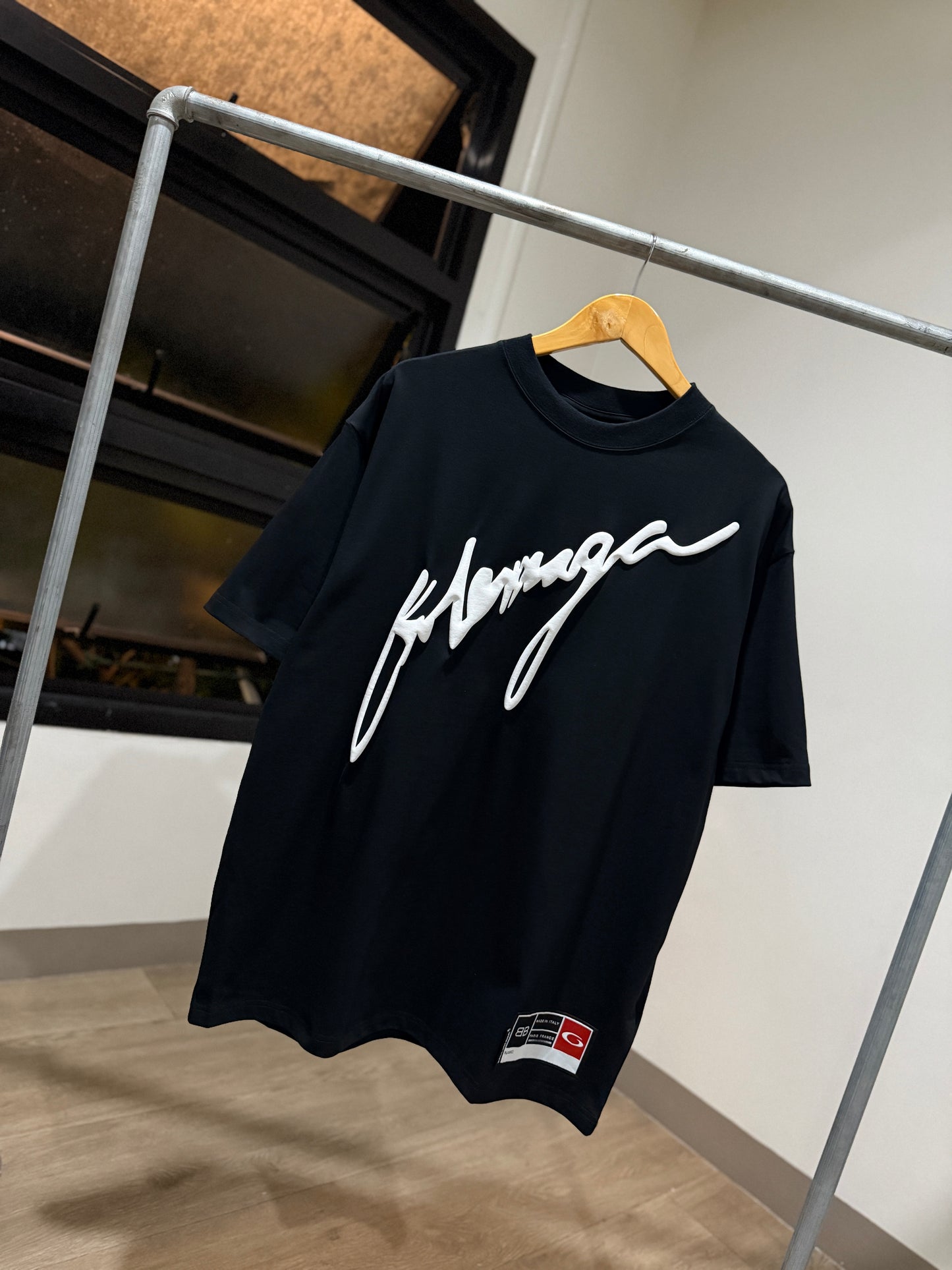 Balenciaga Script T-Shirt (Black)