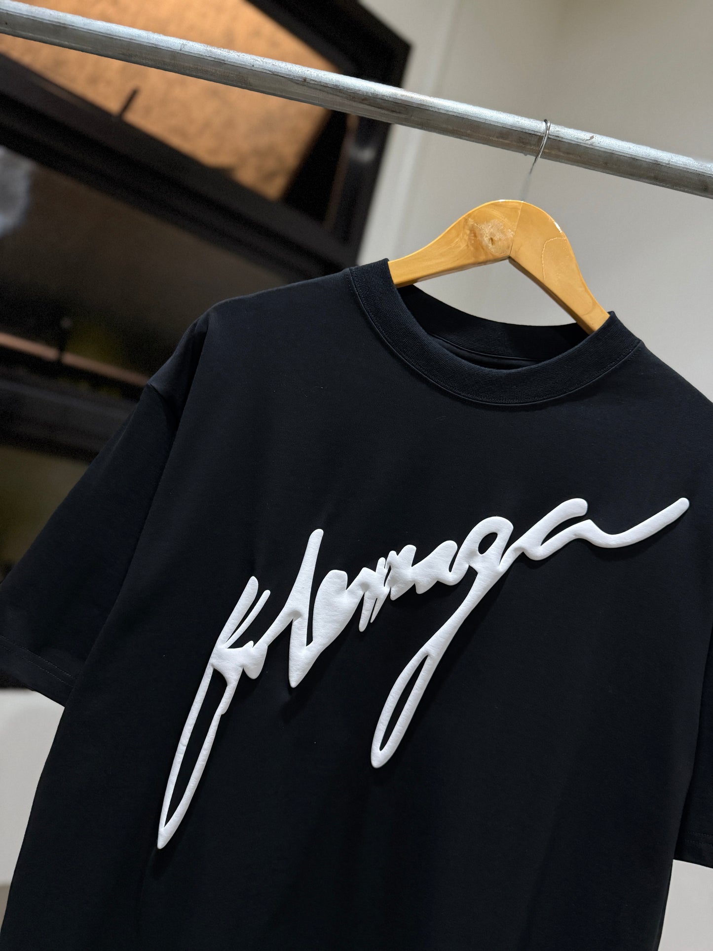 Balenciaga Script T-Shirt (Black)
