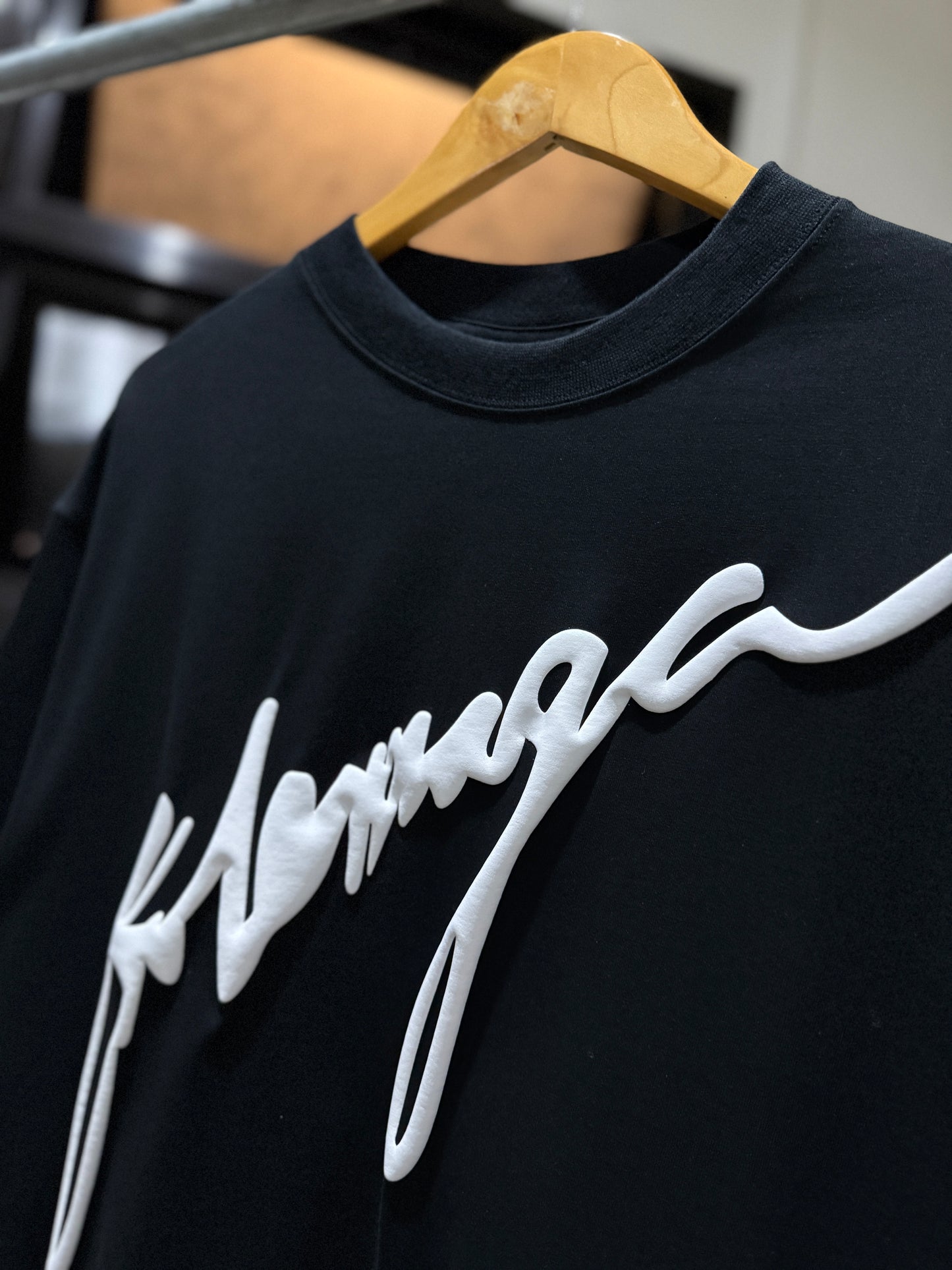Balenciaga Script T-Shirt (Black)