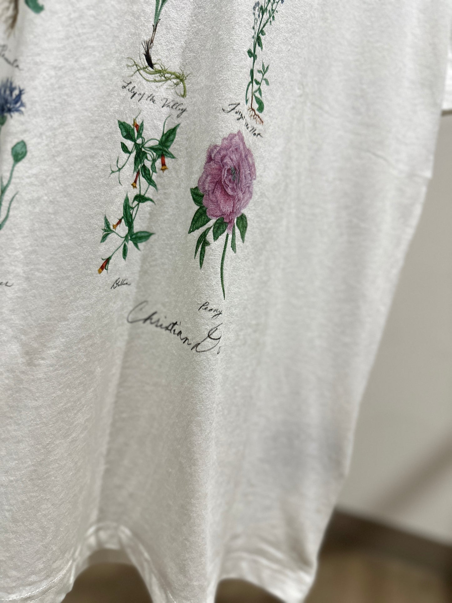 Dior White Slub Cotton Jersey T-Shirt