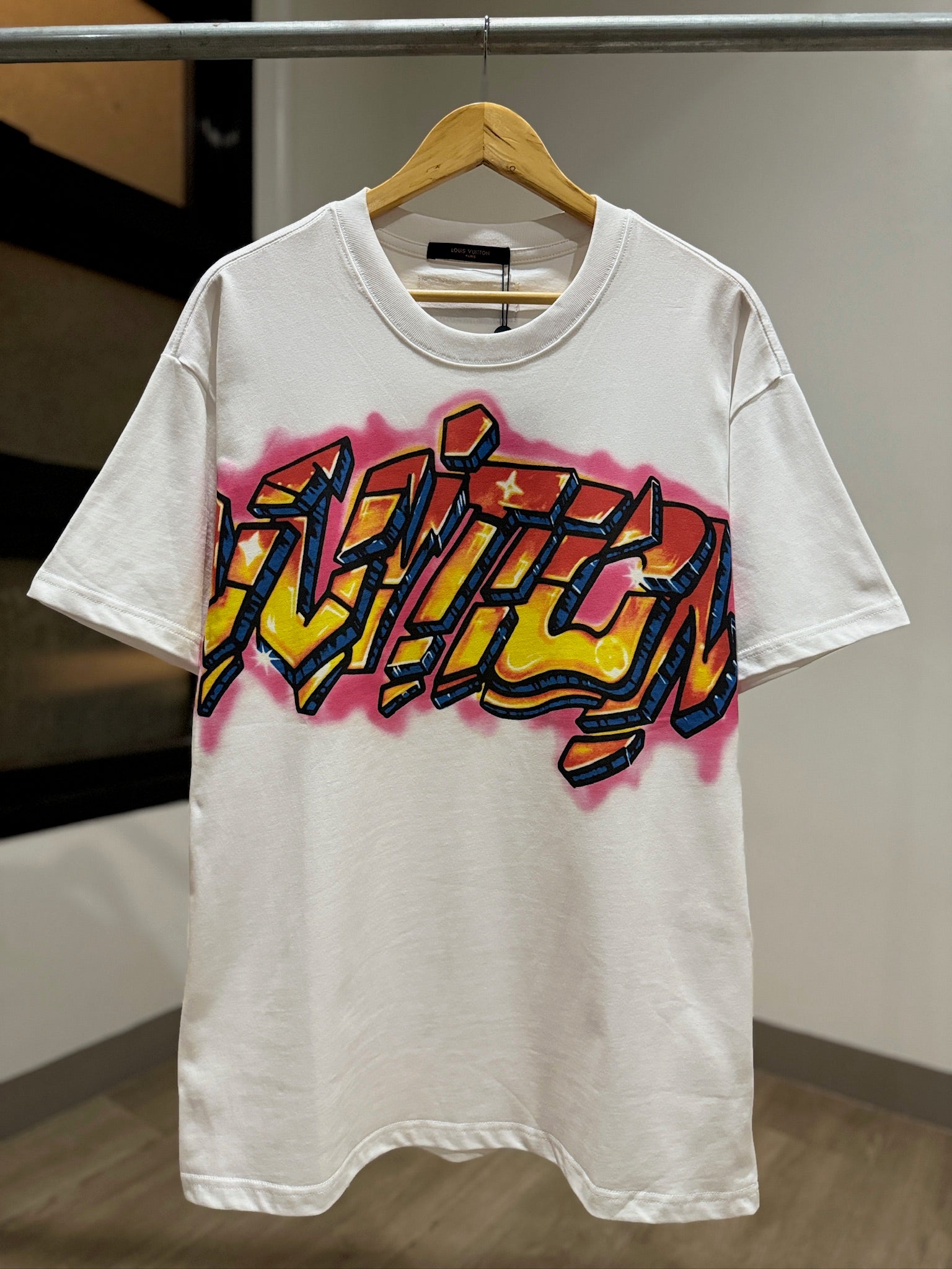 Camco 53340 RV Shirt | Clay Graffiti Design | Size S | LIBATC Model