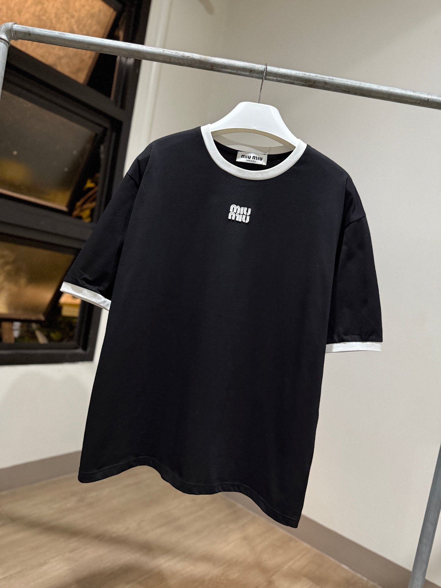 MiuMiu Cotton T-Shirt (Black)