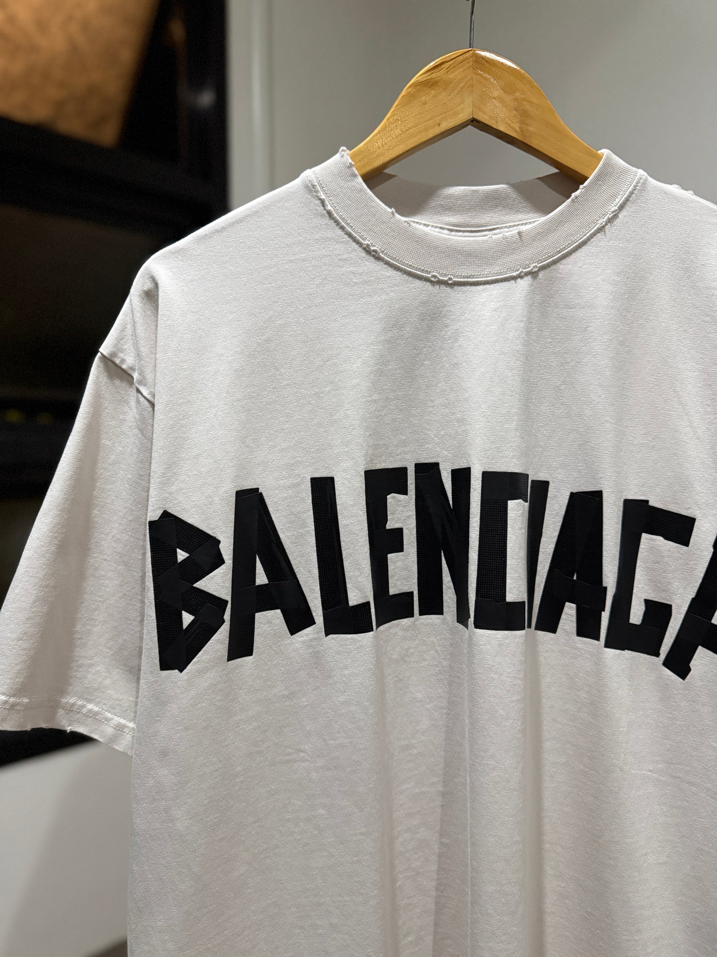 Balenciaga New Tape Type T-Shirt (Cement White)