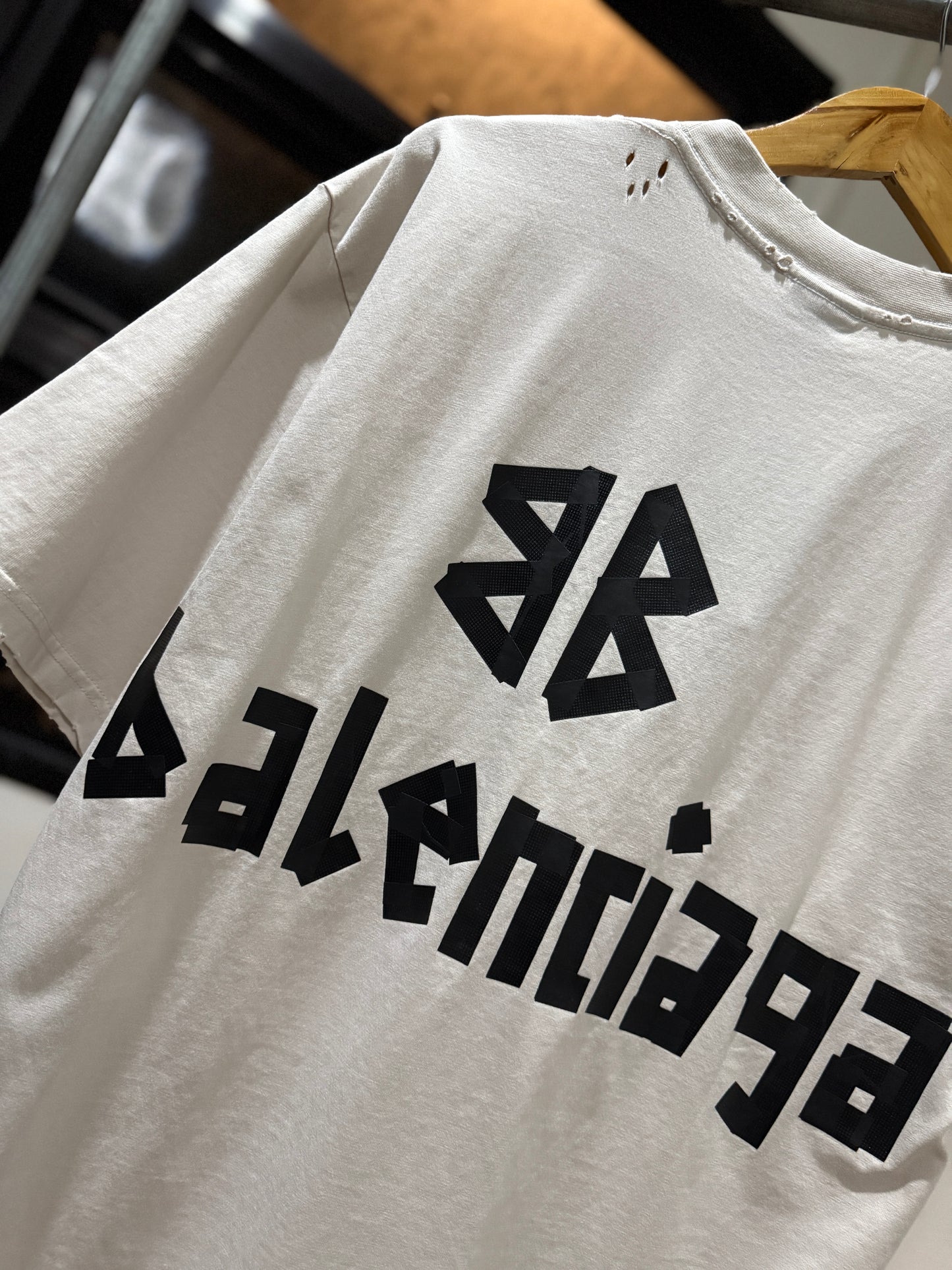 Balenciaga New Tape Type T-Shirt (Cement White)
