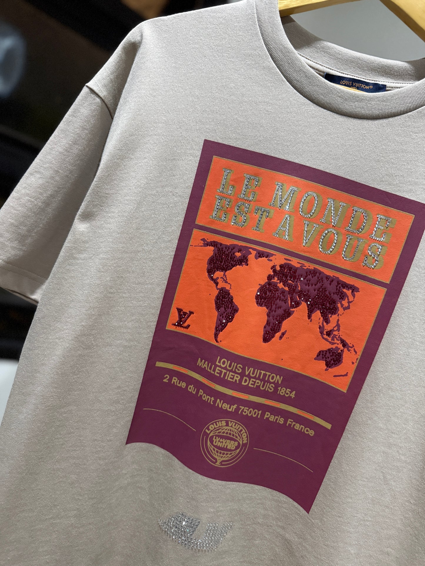 Louis Vuitton Embellished Graphic T-Shirt