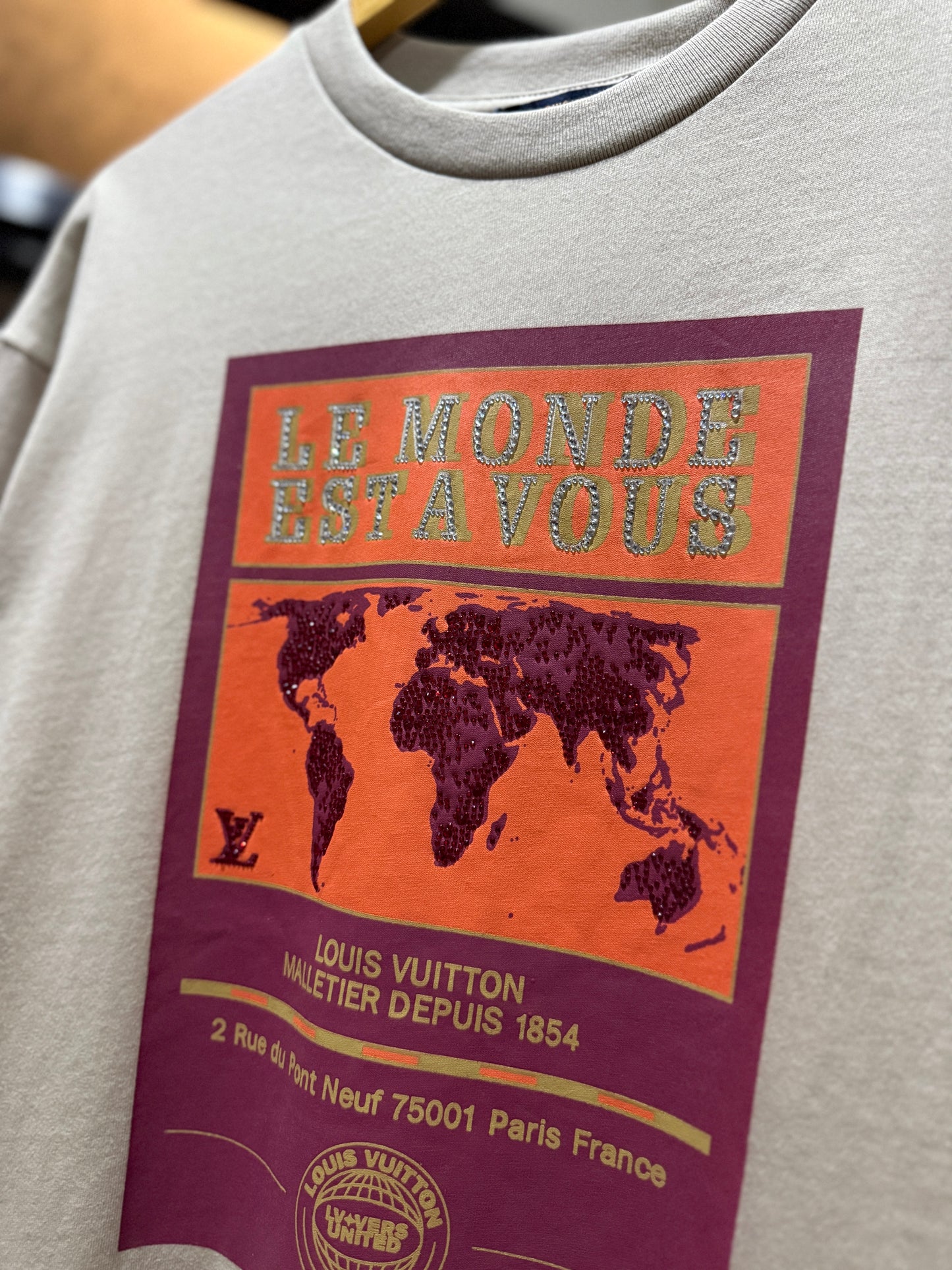 Louis Vuitton Embellished Graphic T-Shirt