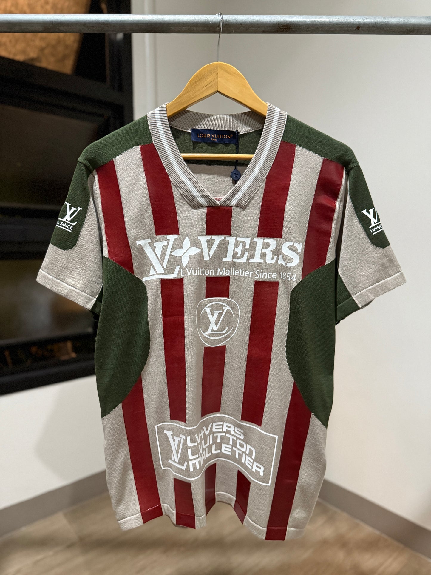 Louis Vuitton Intarsia Short-Sleeved V-Neck
