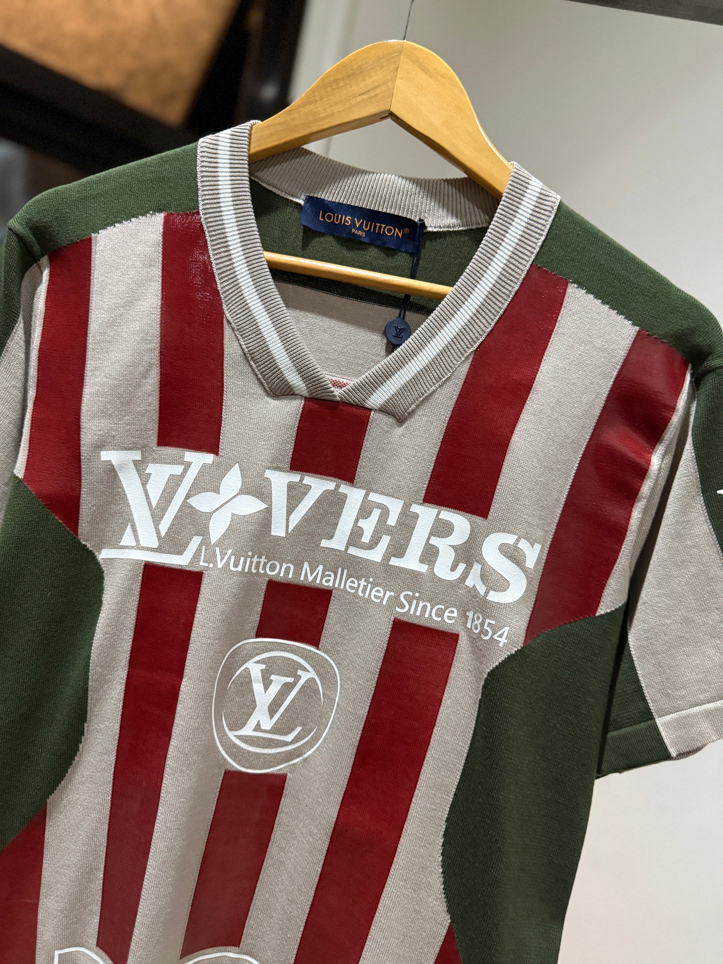 Louis Vuitton Intarsia Short-Sleeved V-Neck