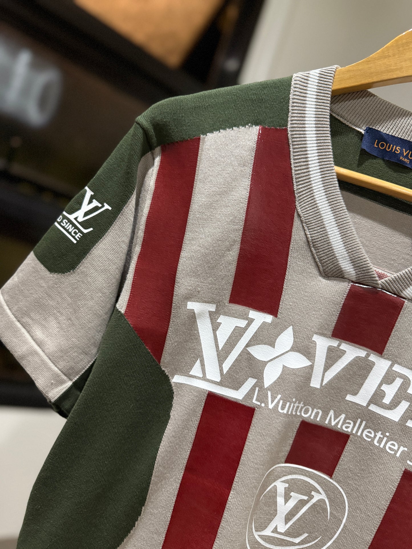 Louis Vuitton Intarsia Short-Sleeved V-Neck