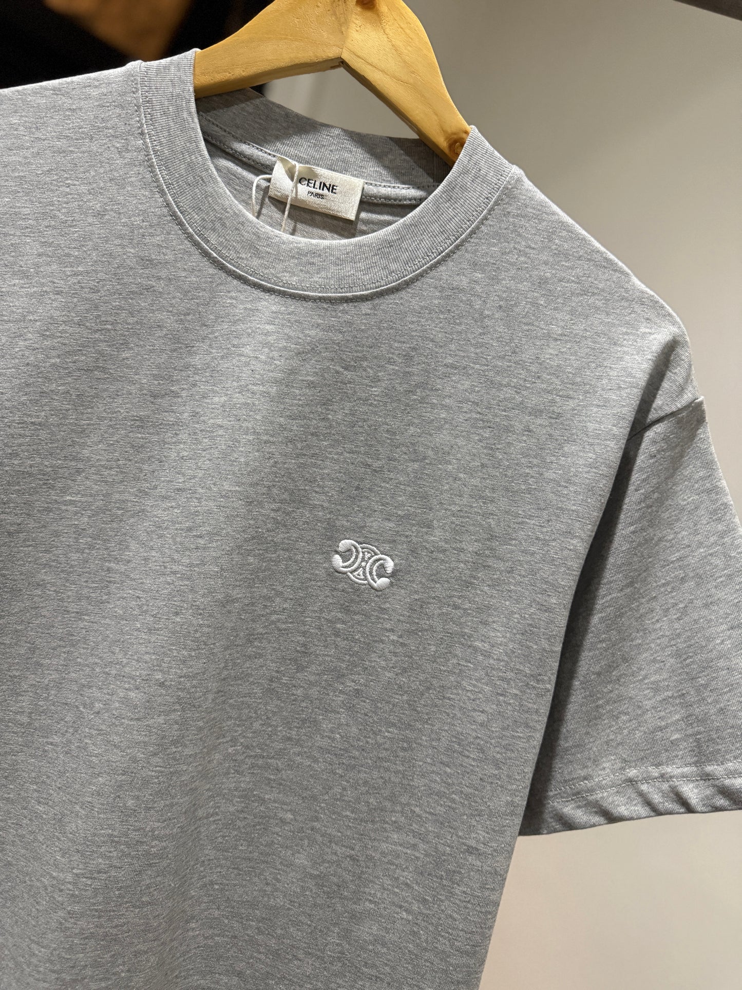 Celine Classic Logo T-Shirt (Heather Gray)