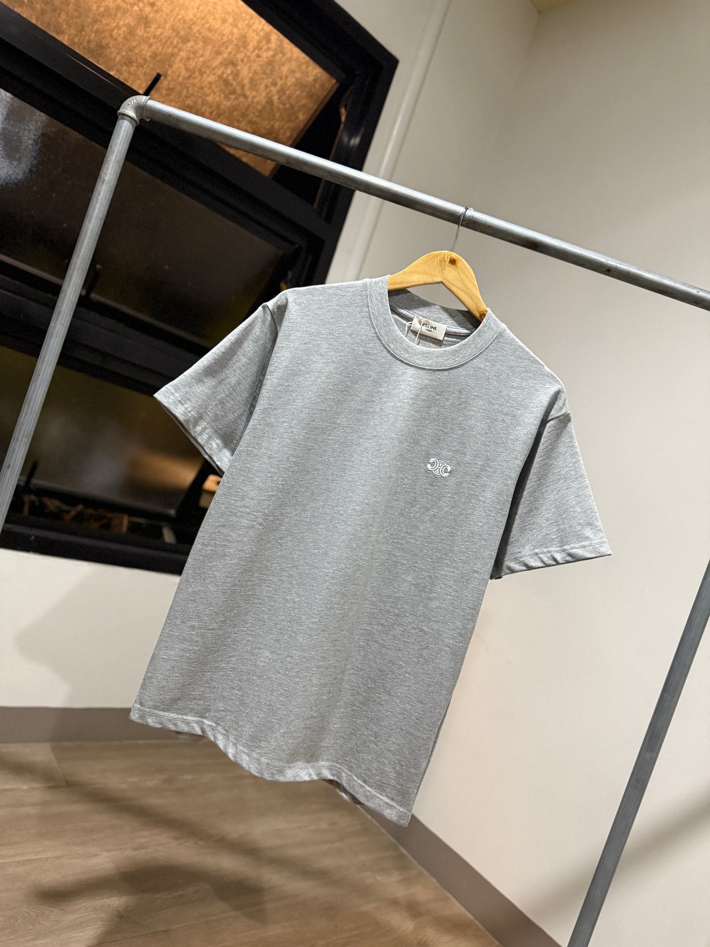 Celine Classic Logo T-Shirt (Heather Gray)