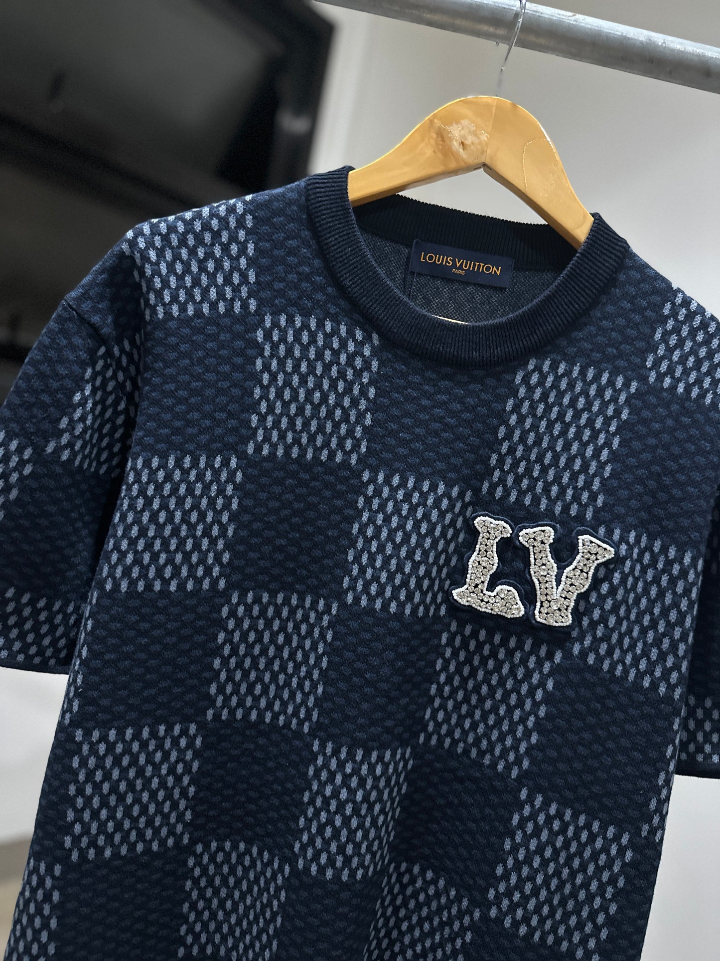 Louis Vuitton Damier Short-Sleeved Crewneck