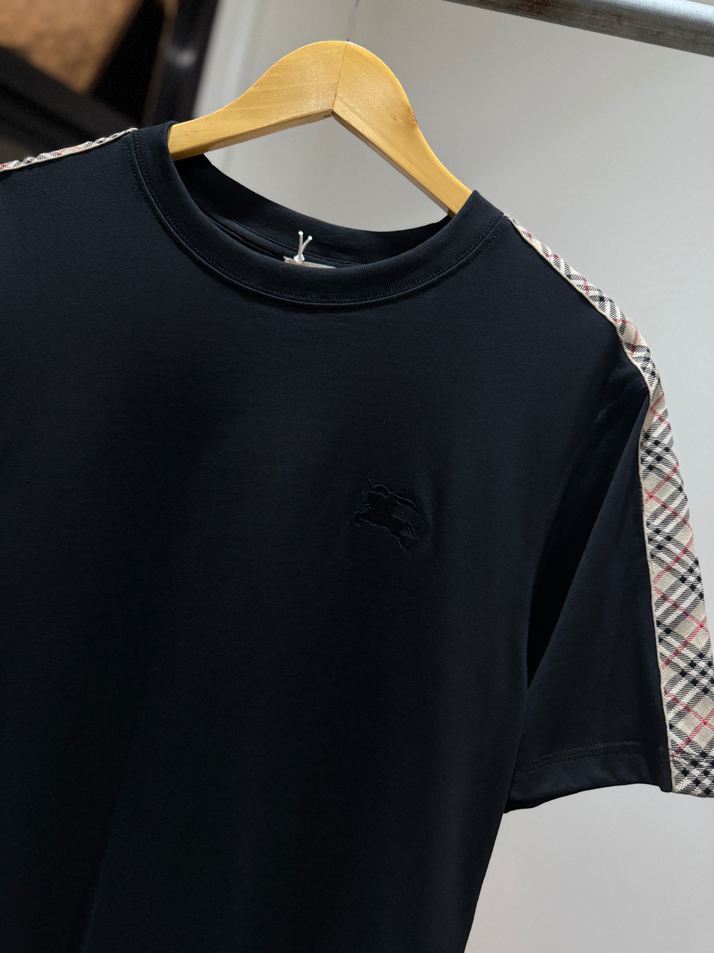 Burberry Checkered Trim T-Shirt