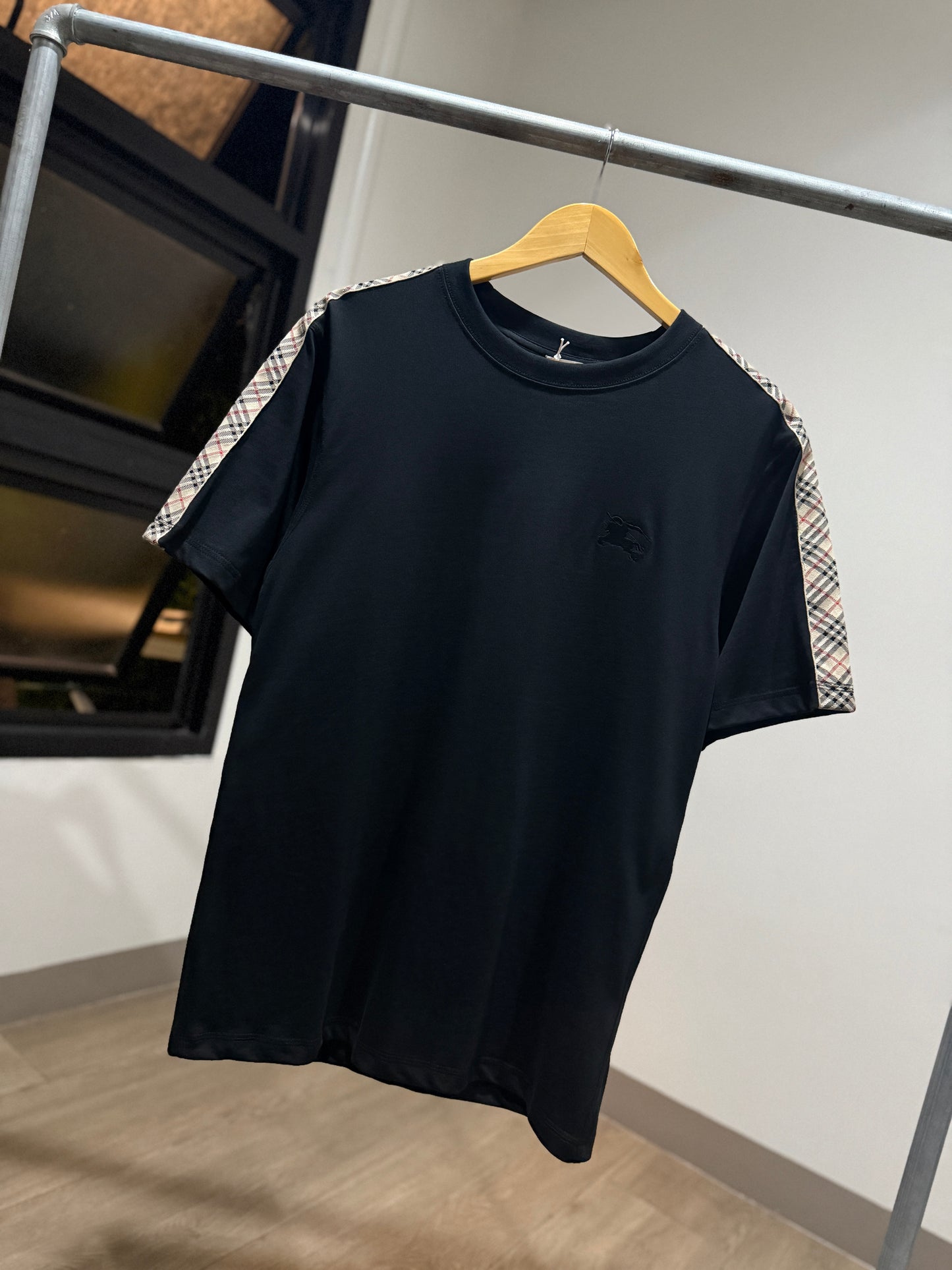 Burberry Checkered Trim T-Shirt