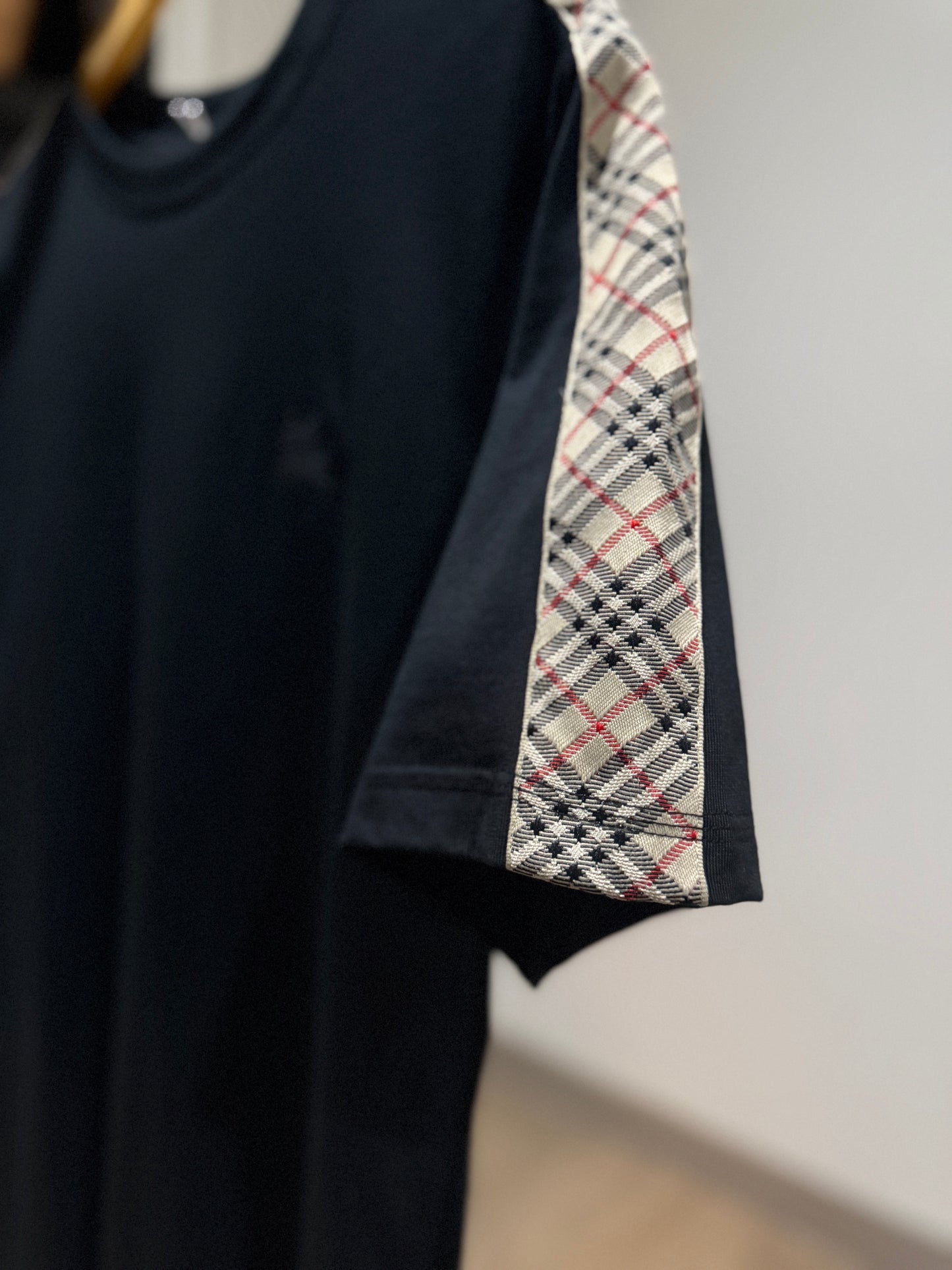 Burberry Checkered Trim T-Shirt