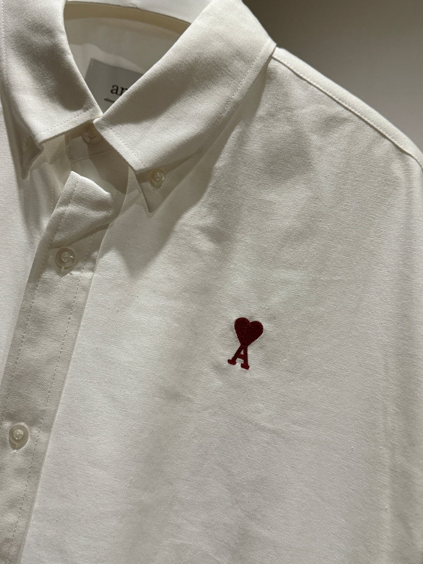 AMI Paris Oversized Short Sleeve Shirt (Boxy/White)