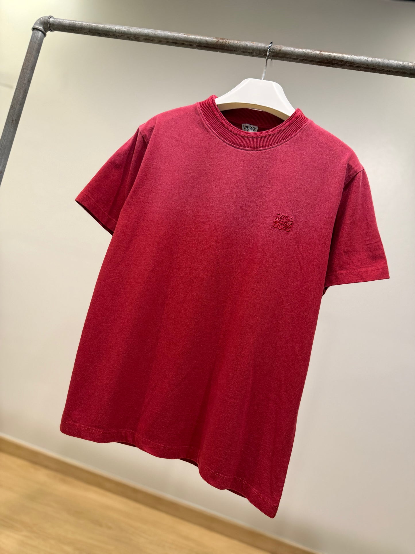 Loewe Anagram Cotton T-Shirt (Faded Red)