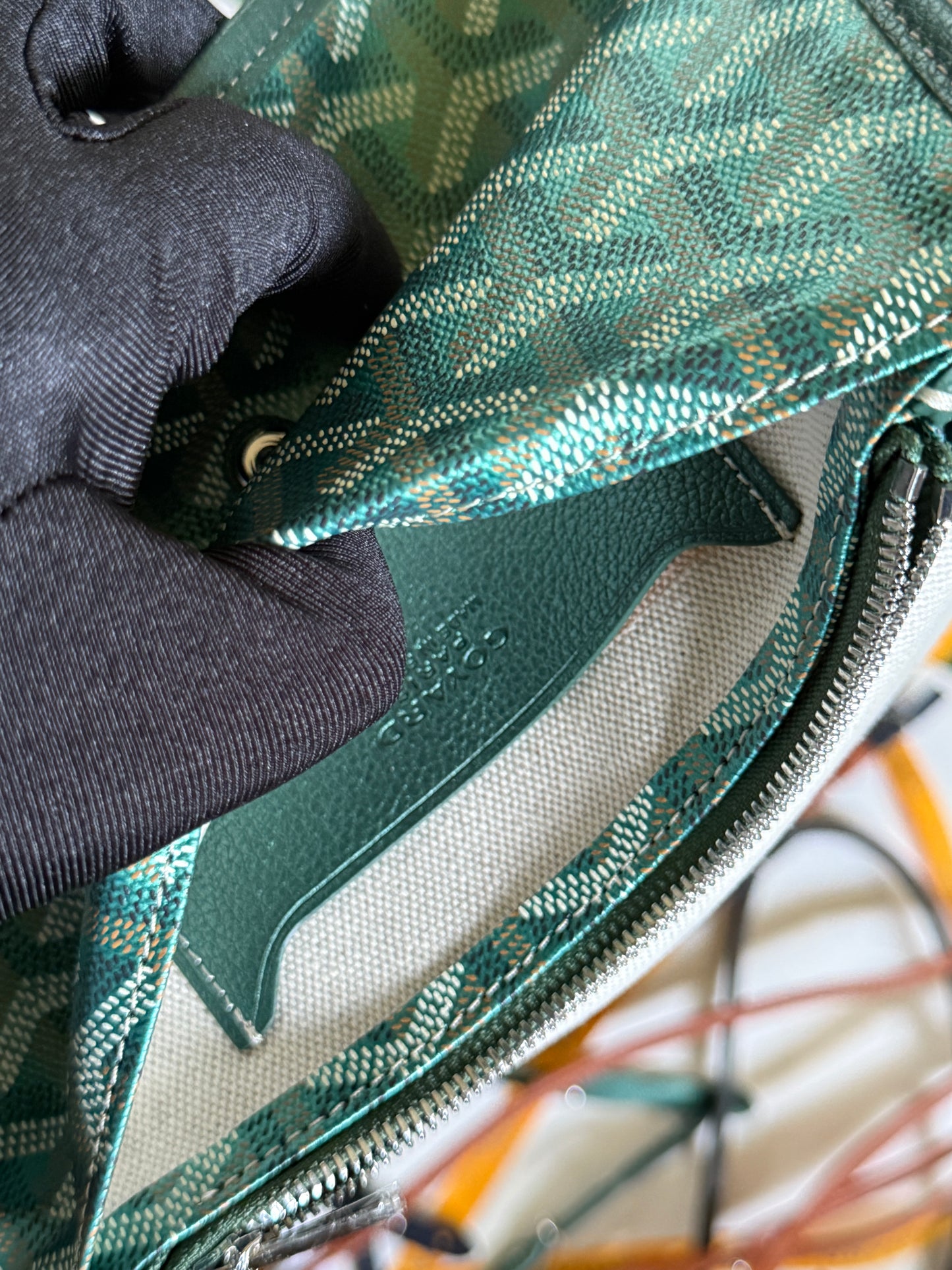 Goyard Plumet Pocket Wallet (Sling/Green)