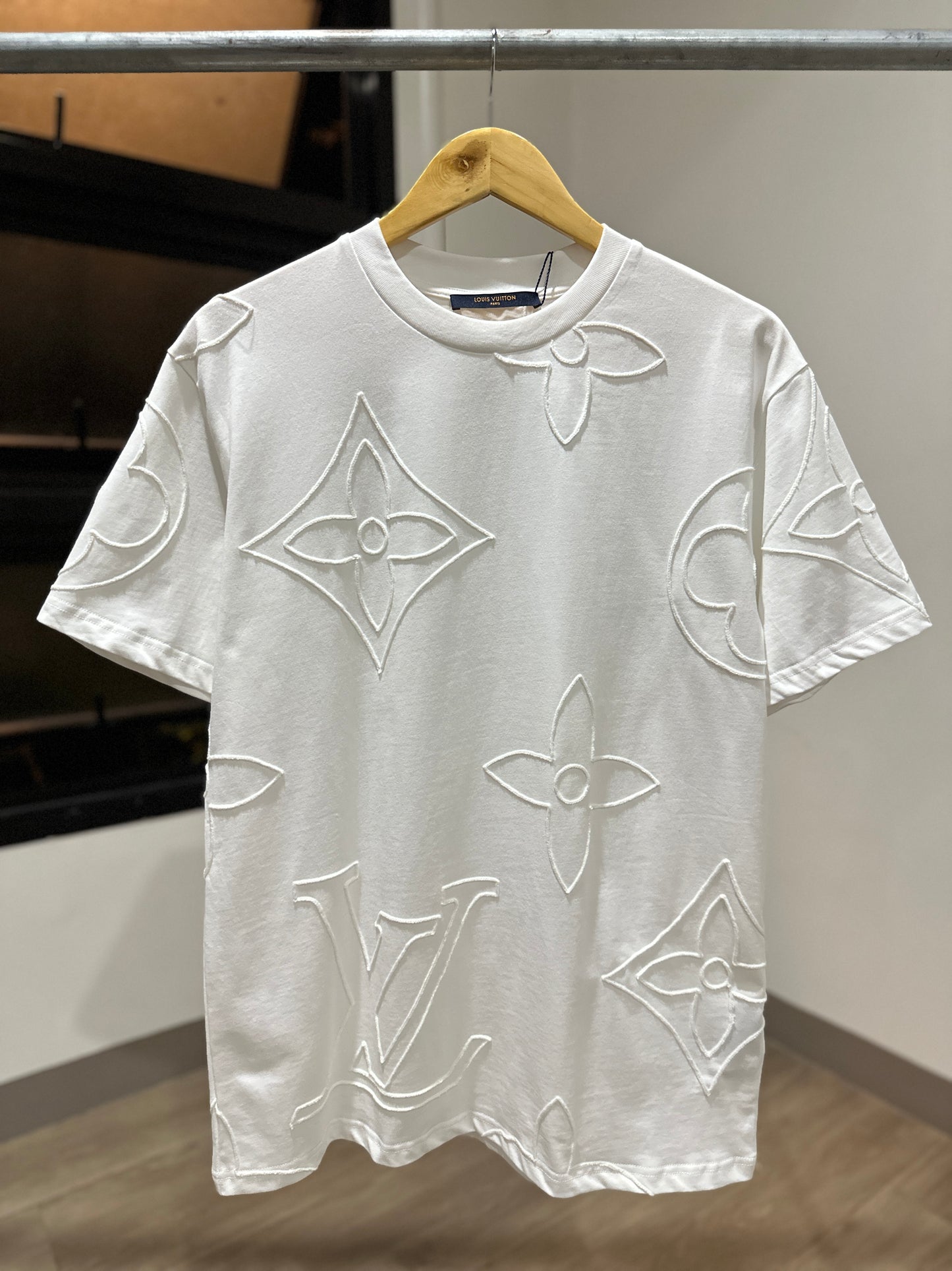 Louis Vuitton Monogram Embroidered Cotton T-Shirt