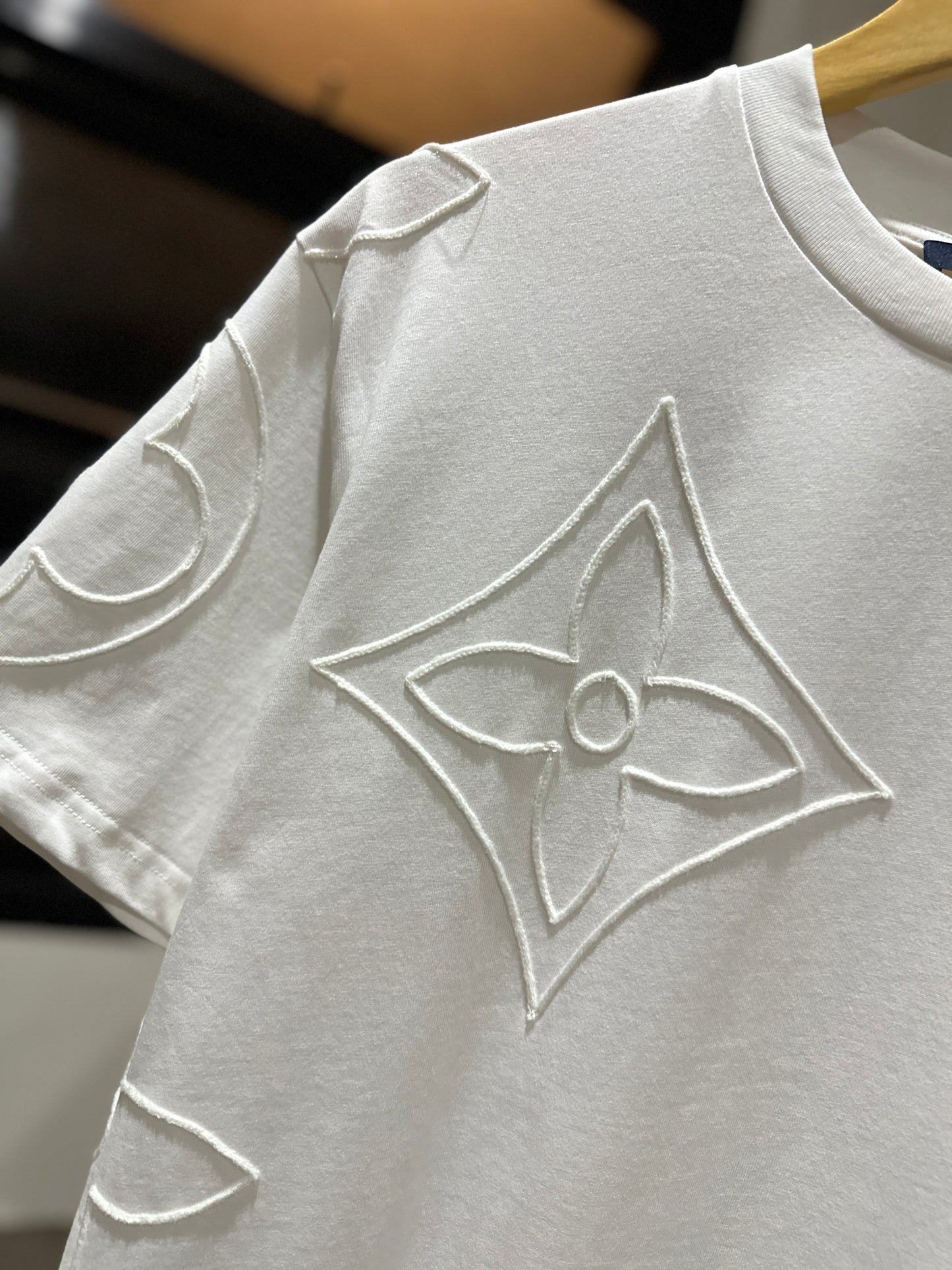 Louis Vuitton Monogram Embroidered Cotton T-Shirt