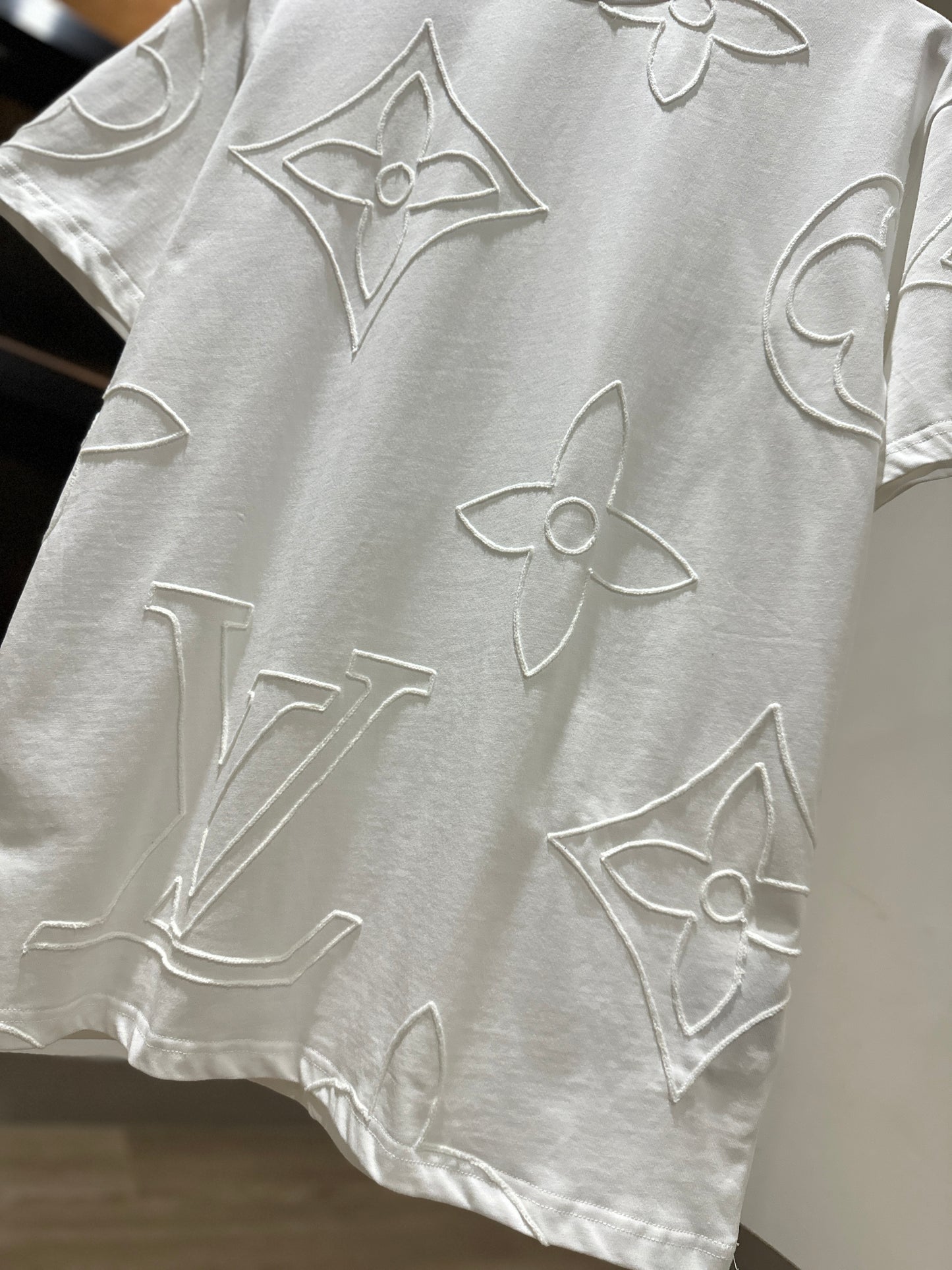 Louis Vuitton Monogram Embroidered Cotton T-Shirt