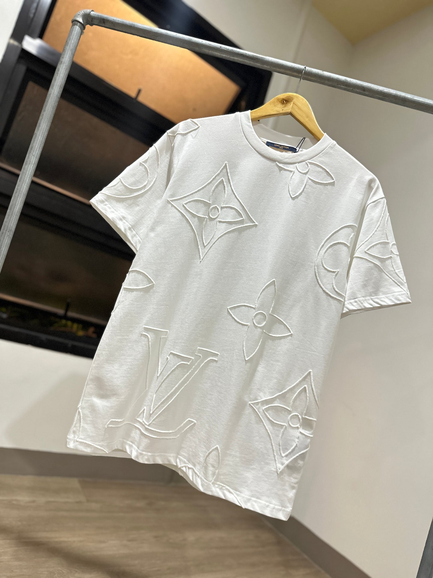 Louis Vuitton Monogram Embroidered Cotton T-Shirt