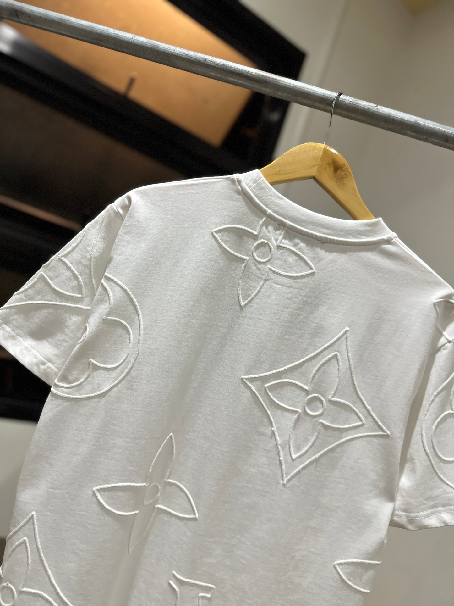Louis Vuitton Monogram Embroidered Cotton T-Shirt