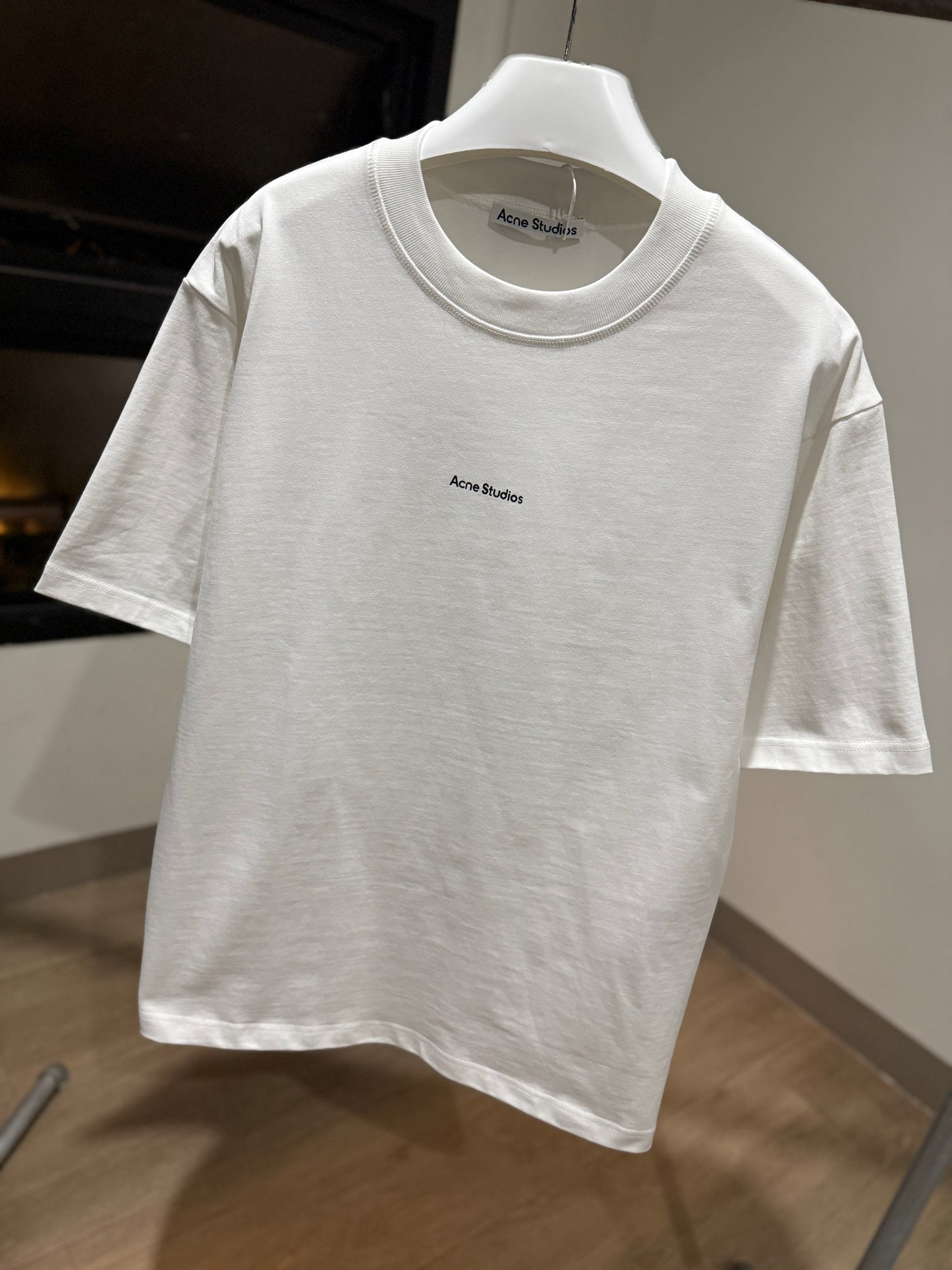 Acne Studios Oversized Stamp Logo T-Shirt (White)