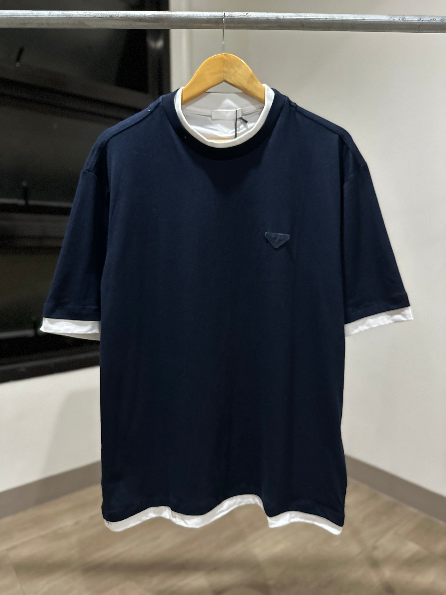 Prada Naked Logo T-Shirt (Navy)