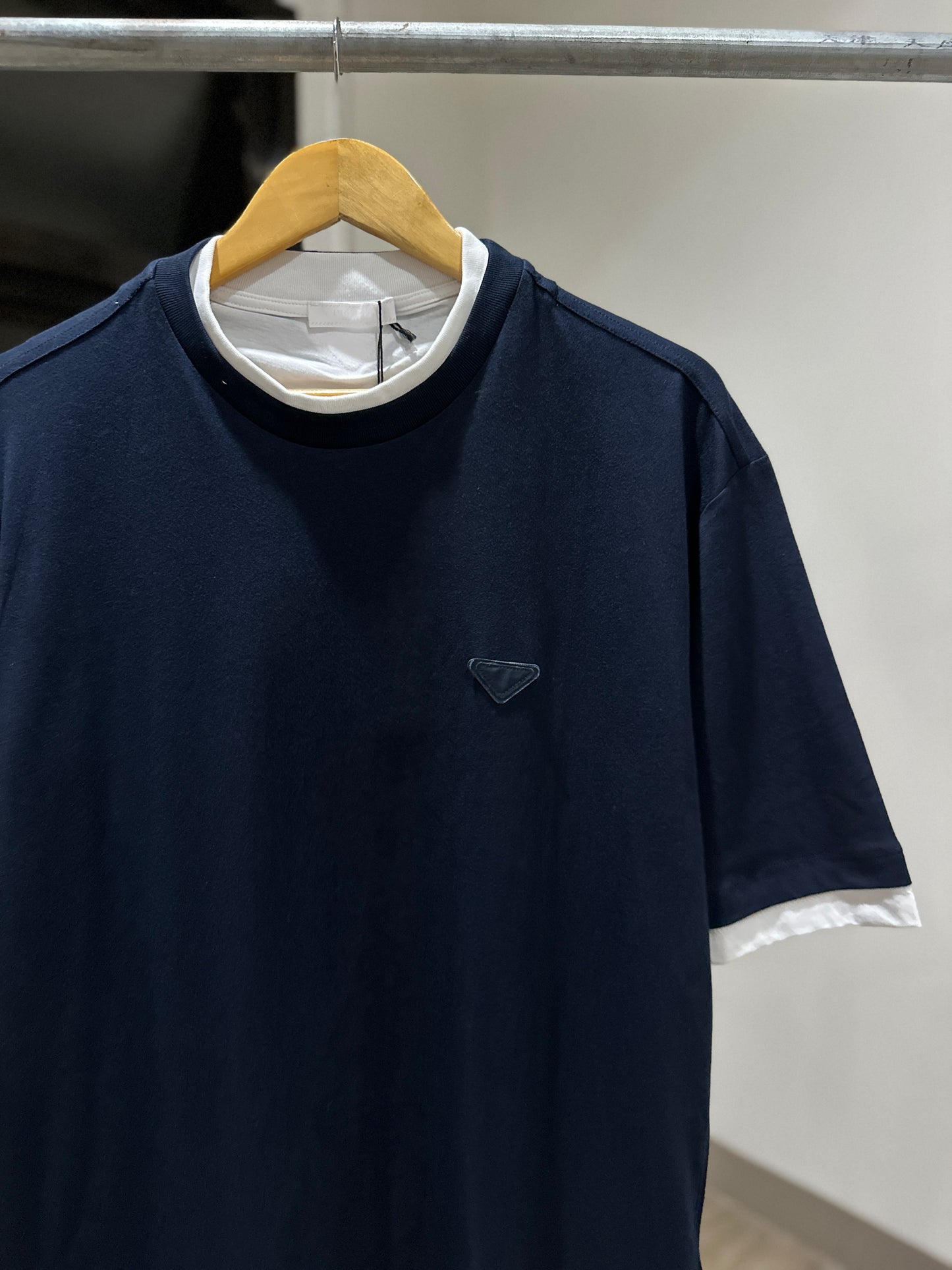 Prada Naked Logo T-Shirt (Navy)