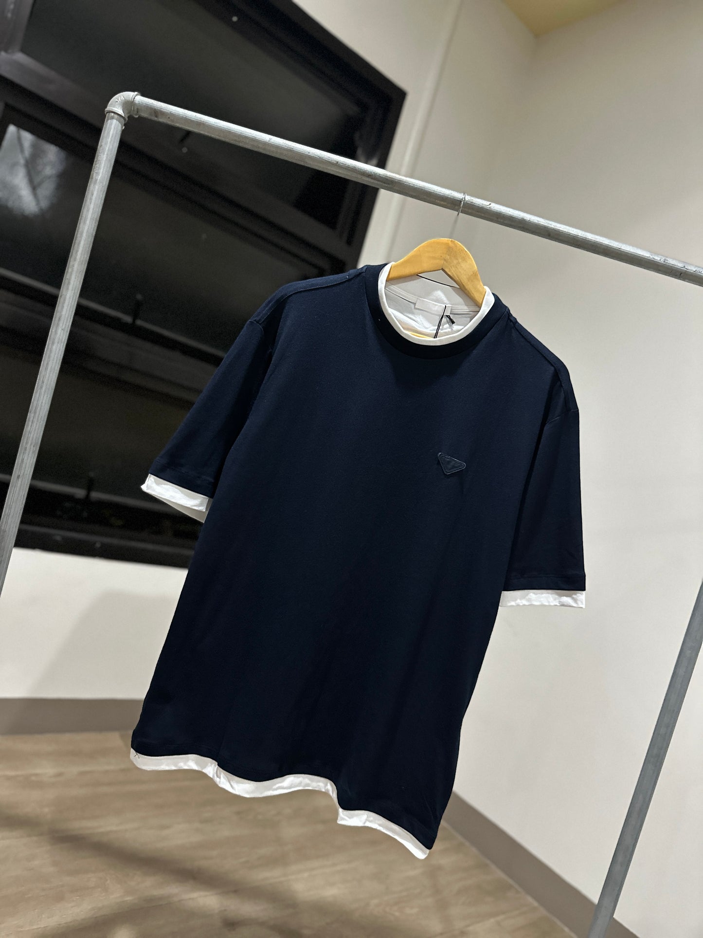 Prada Naked Logo T-Shirt (Navy)
