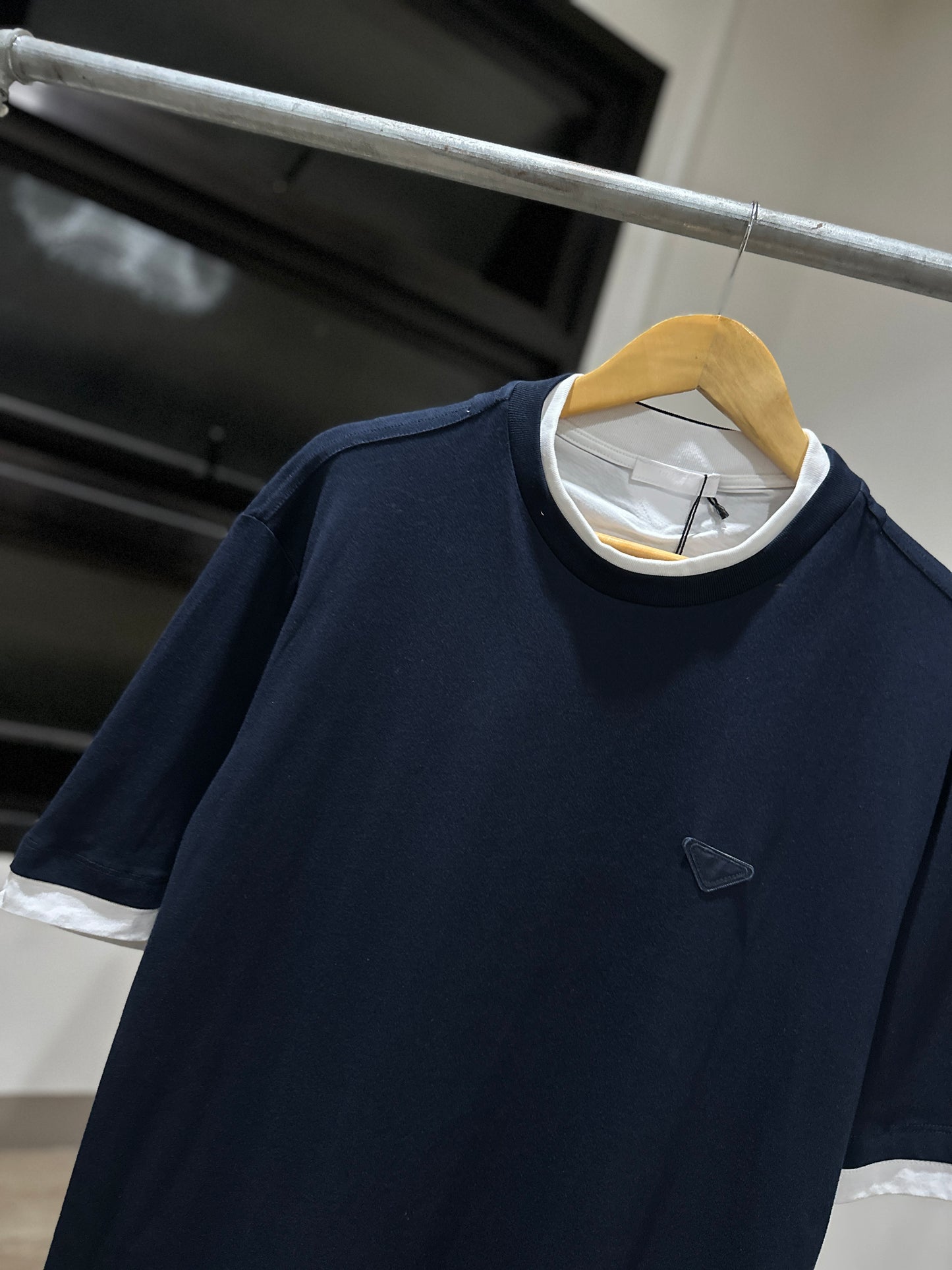 Prada Naked Logo T-Shirt (Navy)