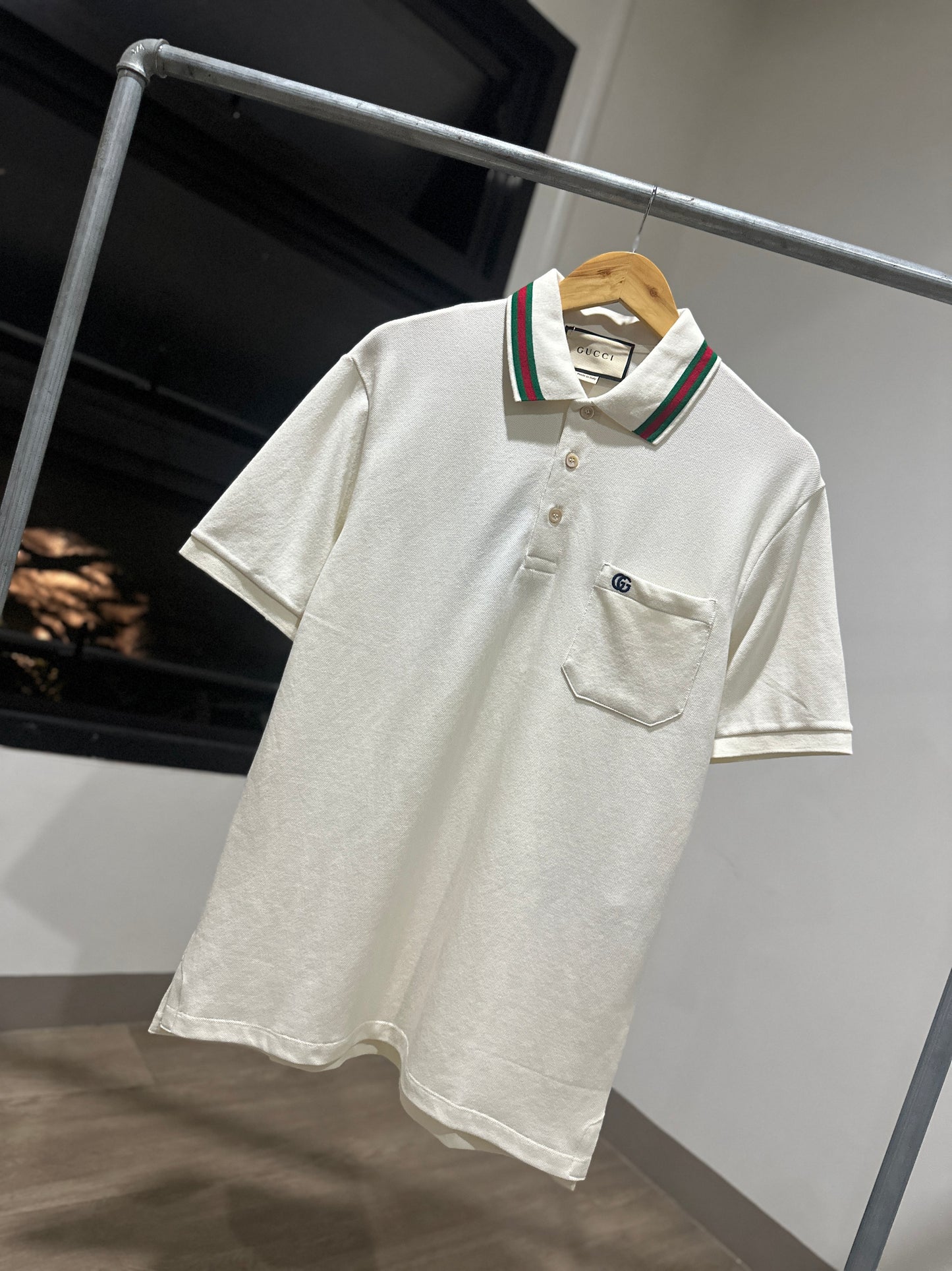 Gucci Cotton Piquet Double G Polo Shirt