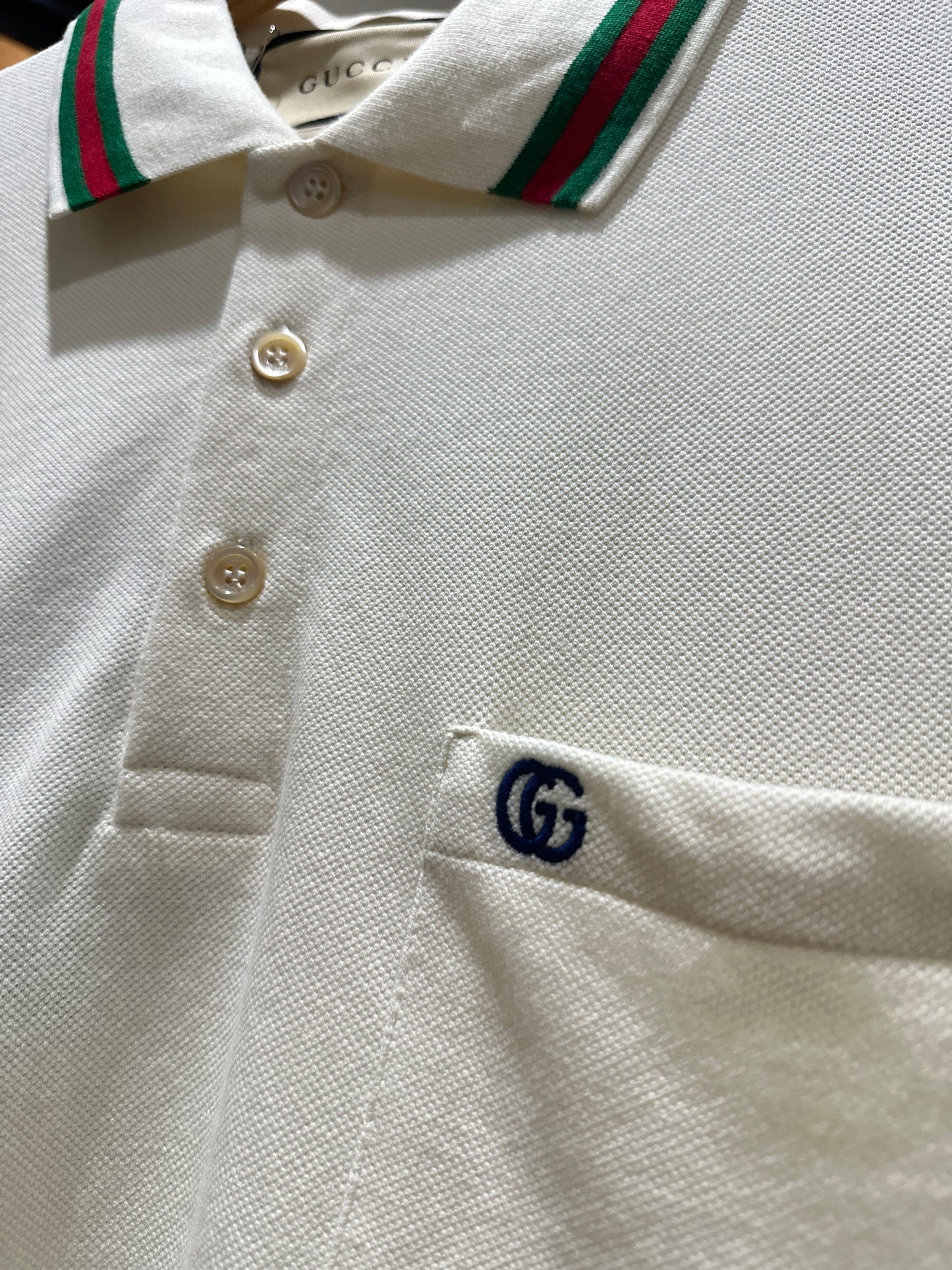 Gucci Cotton Piquet Double G Polo Shirt